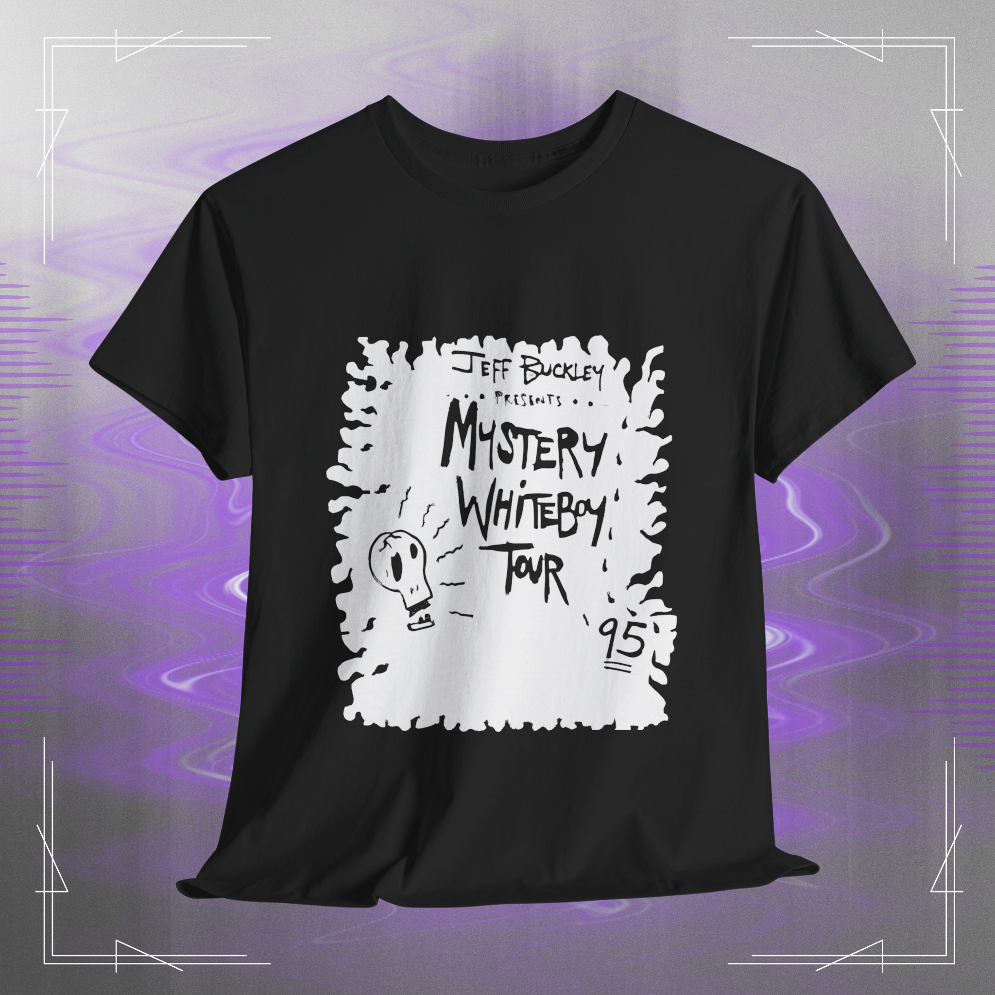 Jeff Buckley Mystery White Boy Original Art Vintage Music Unisex Cotton Tee