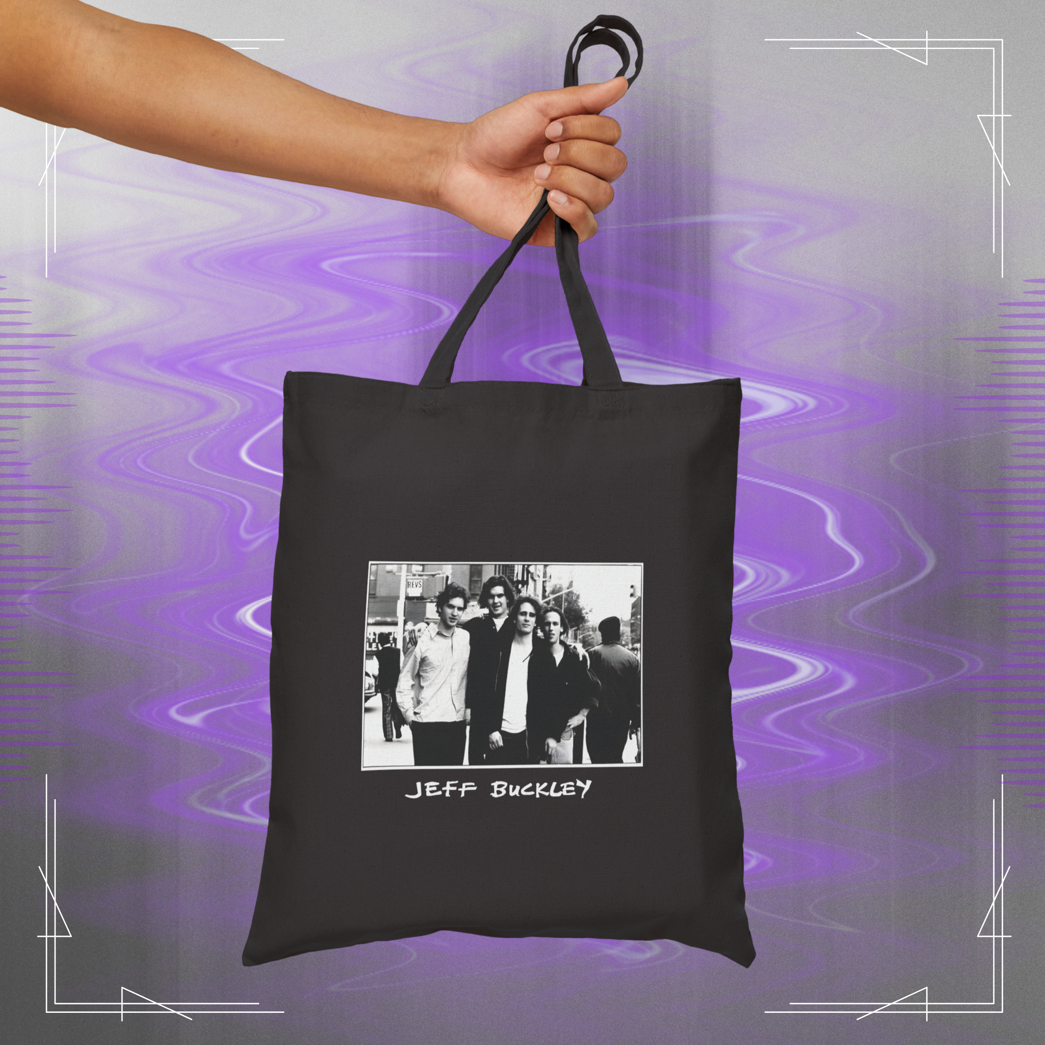 Jeff Buckley Band Music Vintage 90s Eco Cotton Canvas Tote product thumbnail image Jeff Buckley Band Music Vintage 90s Eco Cotton Canvas Tote product thumbnail image