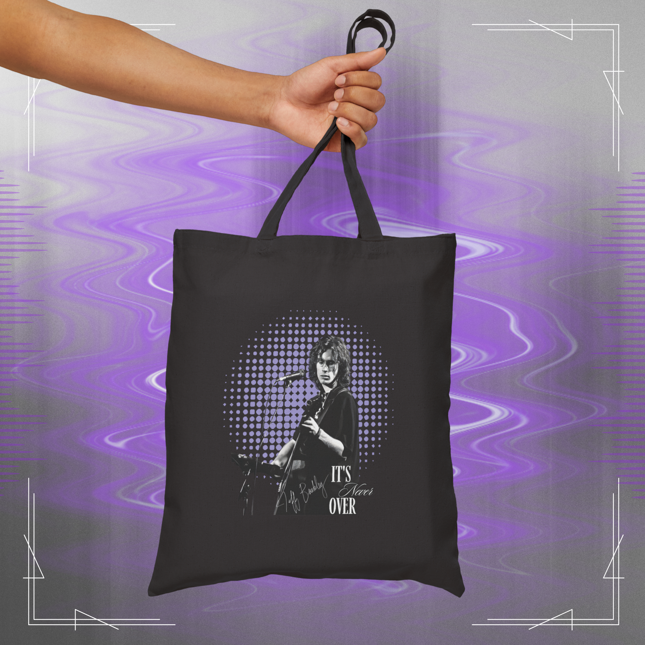 Jeff Buckley It's Never Over Music Tribute Eco Cotton Canvas Tote