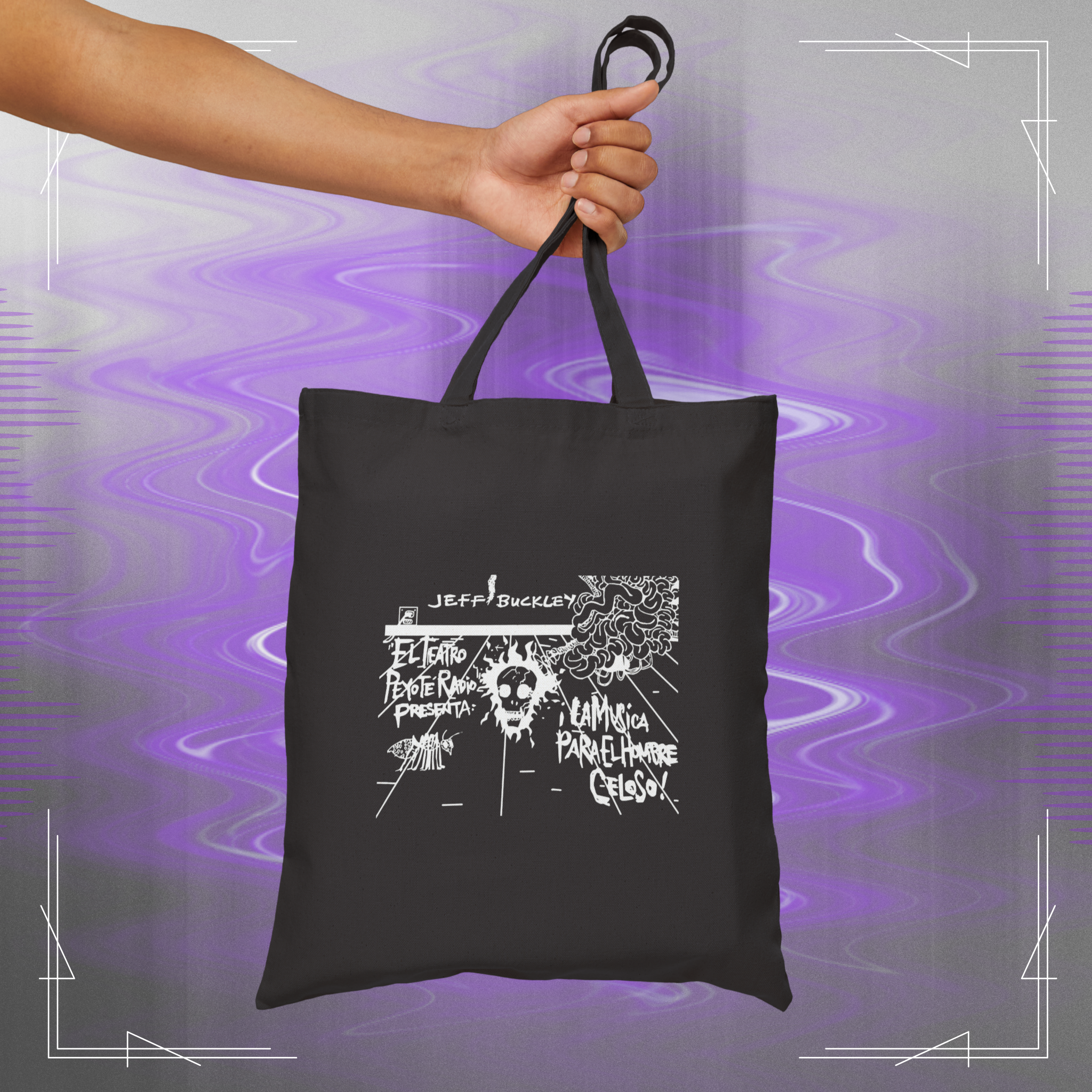 Jeff Buckley Original Art Work Grunge Aesthetic Eco Cotton Canvas Tote product thumbnail image Jeff Buckley Original Art Work Grunge Aesthetic Eco Cotton Canvas Tote product thumbnail image