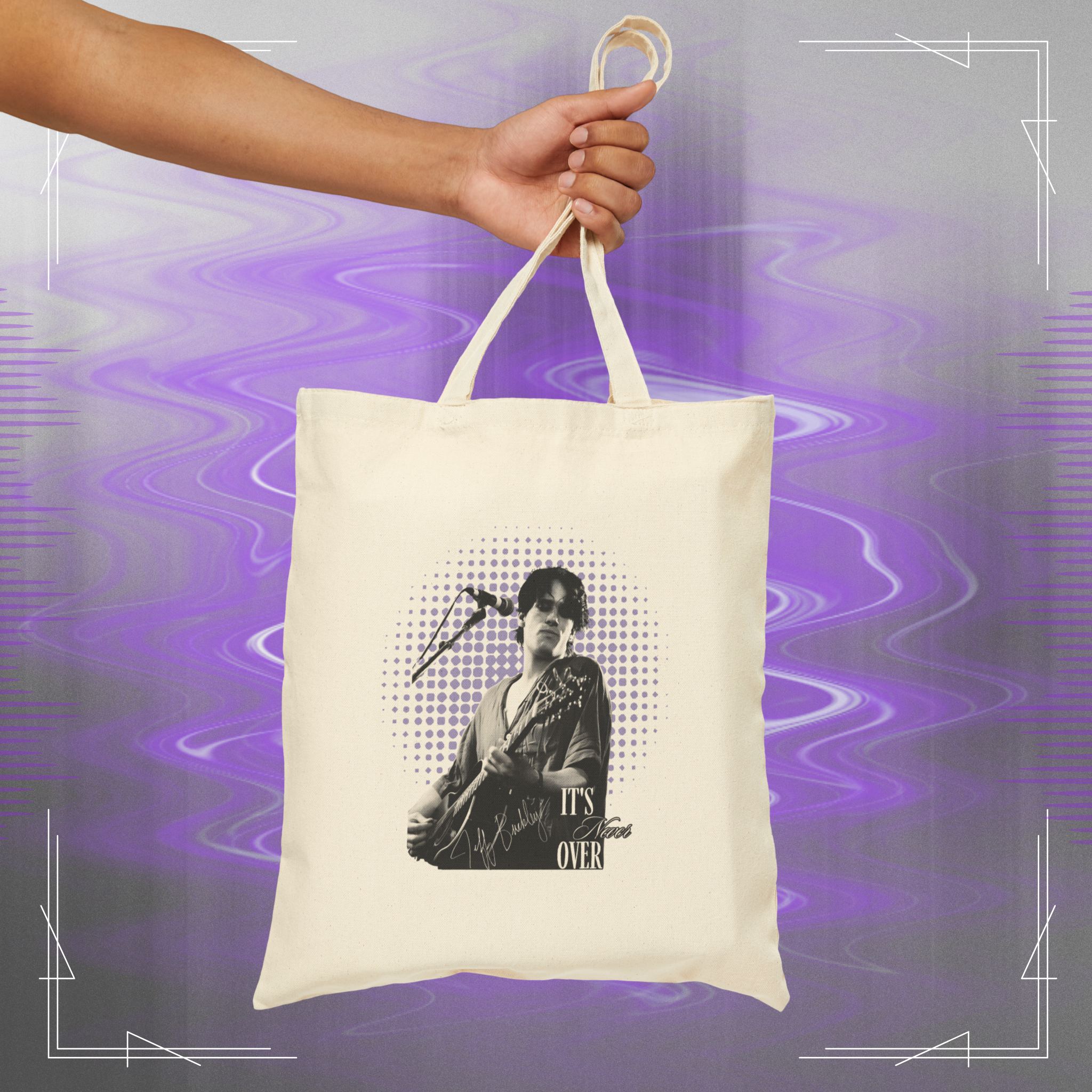 Jeff Buckley Grace Vintage Music Eco Cotton Tote Bag product thumbnail image Jeff Buckley Grace Vintage Music Eco Cotton Tote Bag product thumbnail image