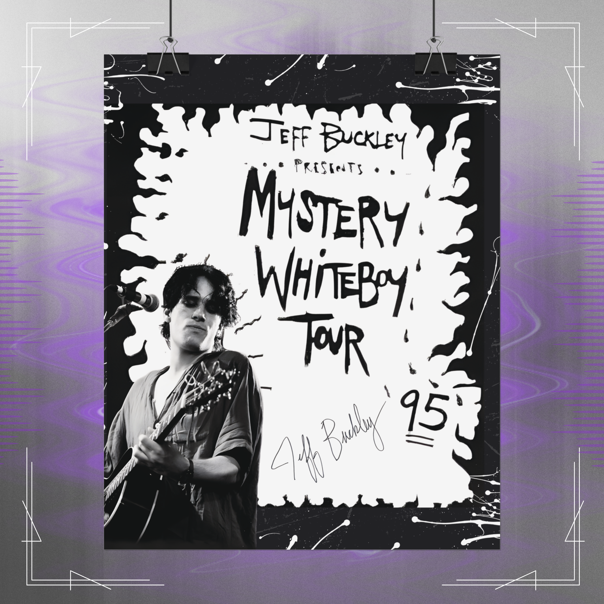 Jeff Buckley Tribute Music Print Vintage Poster ( Sizes A3 &amp; A4)