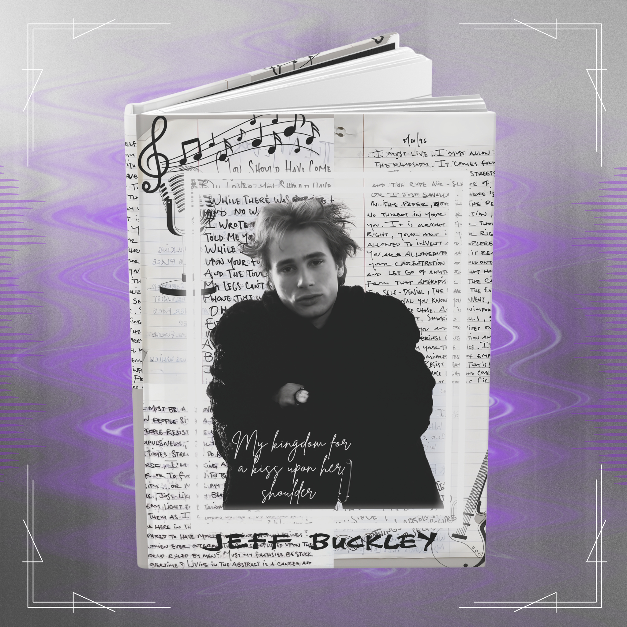 Jeff Buckley Sketches for My Sweetheart, Hard Cover Journal for Poetic Writing product thumbnail image