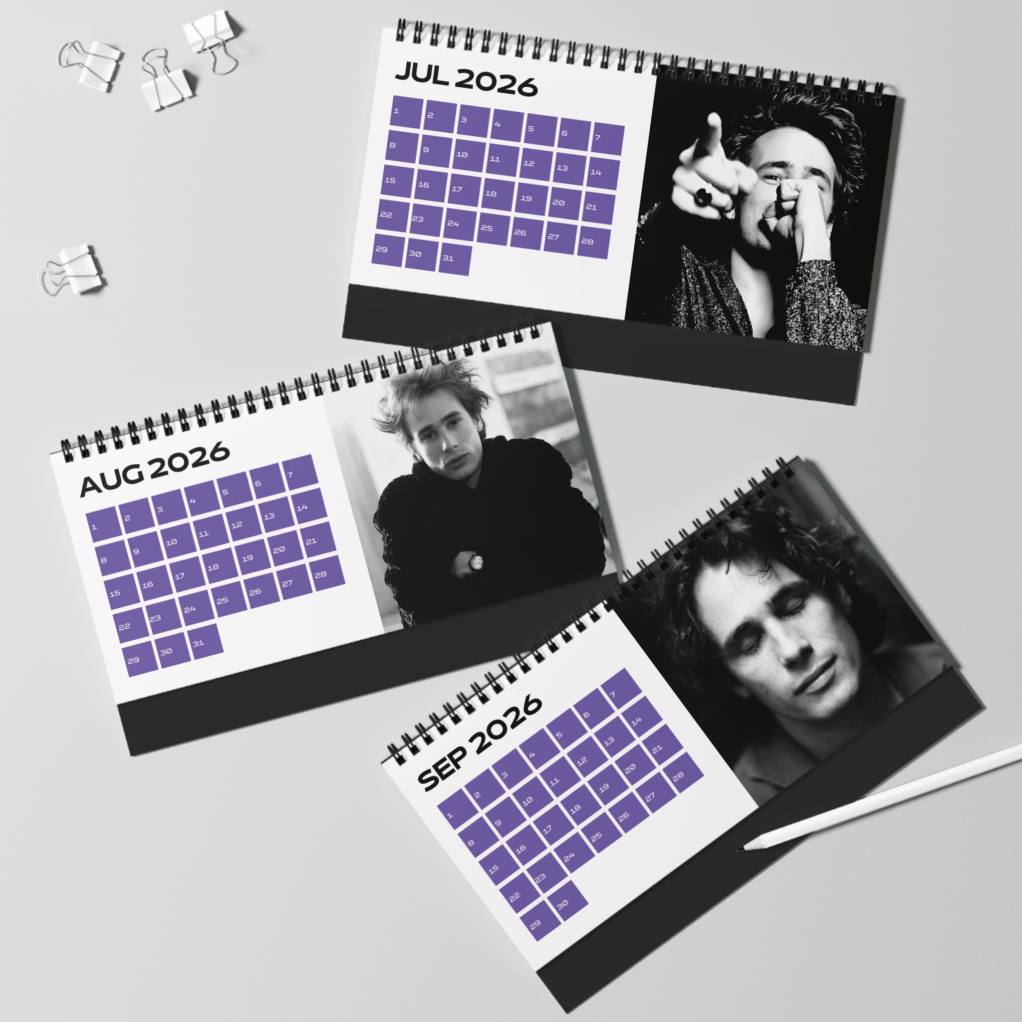 Jeff Buckley 2026 Desk Calendar – Limited Vintage Tribute product thumbnail image Jeff Buckley 2026 Desk Calendar – Limited Vintage Tribute product thumbnail image