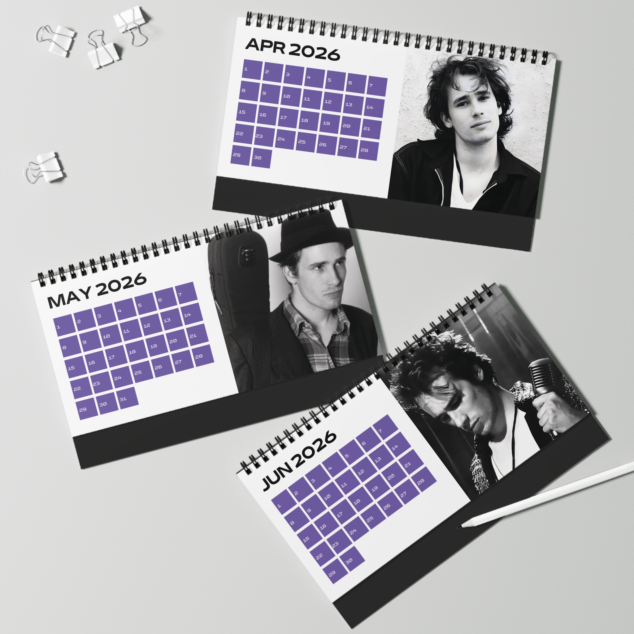 Jeff Buckley 2026 Desk Calendar – Limited Vintage Tribute product thumbnail image