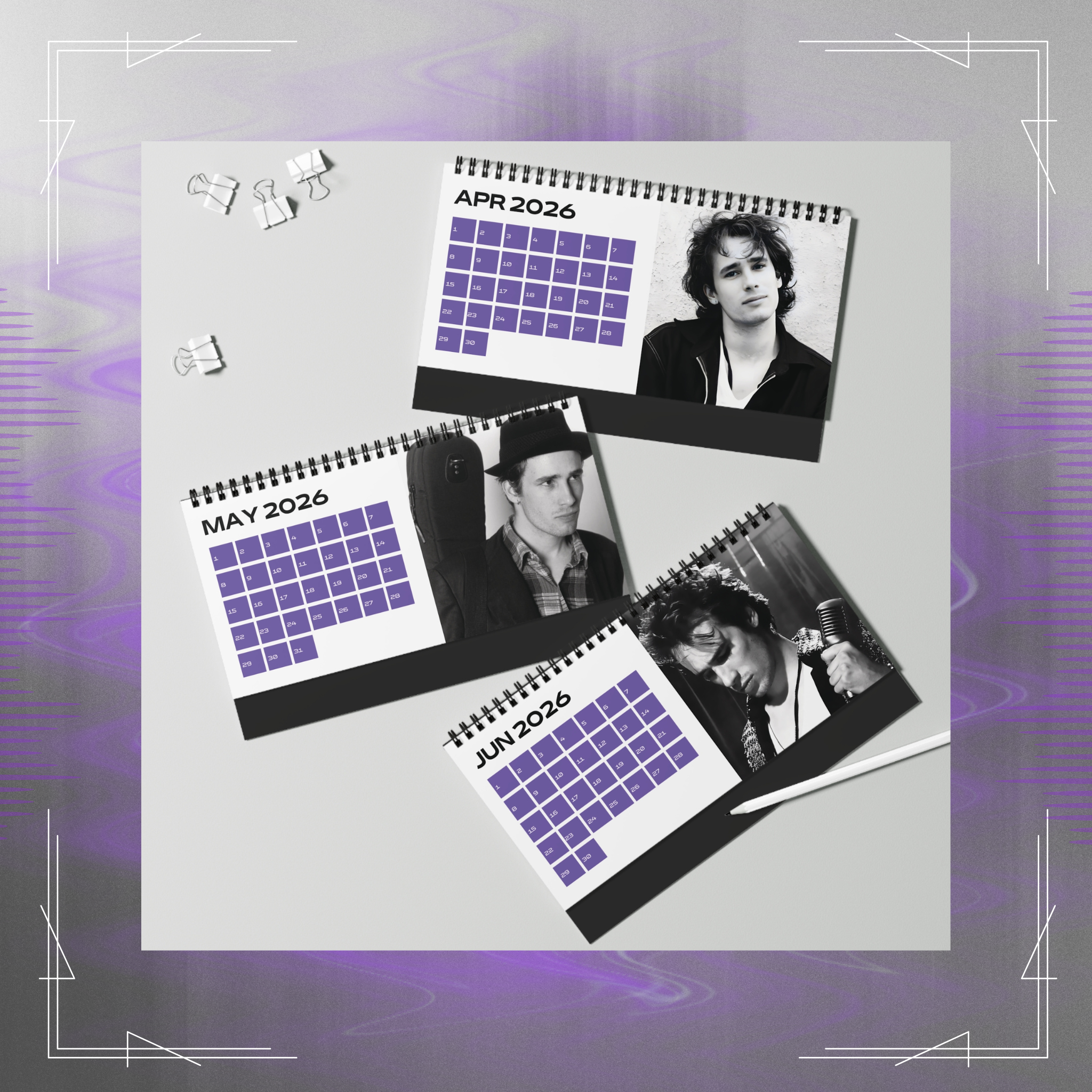 Jeff Buckley 2026 Desk Calendar – Limited Vintage Tribute product thumbnail image Jeff Buckley 2026 Desk Calendar – Limited Vintage Tribute product thumbnail image