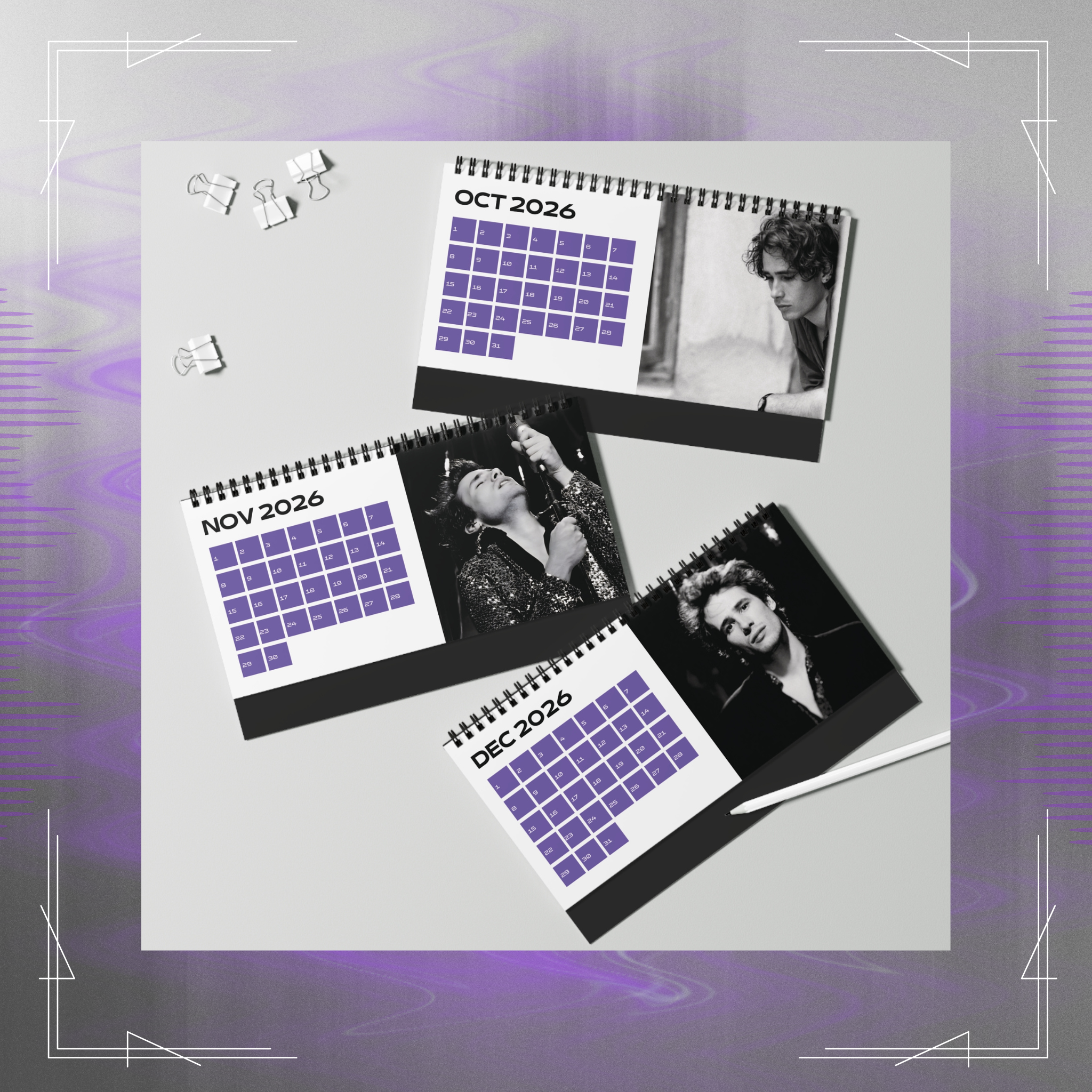 Jeff Buckley 2026 Desk Calendar – Limited Vintage Tribute product thumbnail image Jeff Buckley 2026 Desk Calendar – Limited Vintage Tribute product thumbnail image