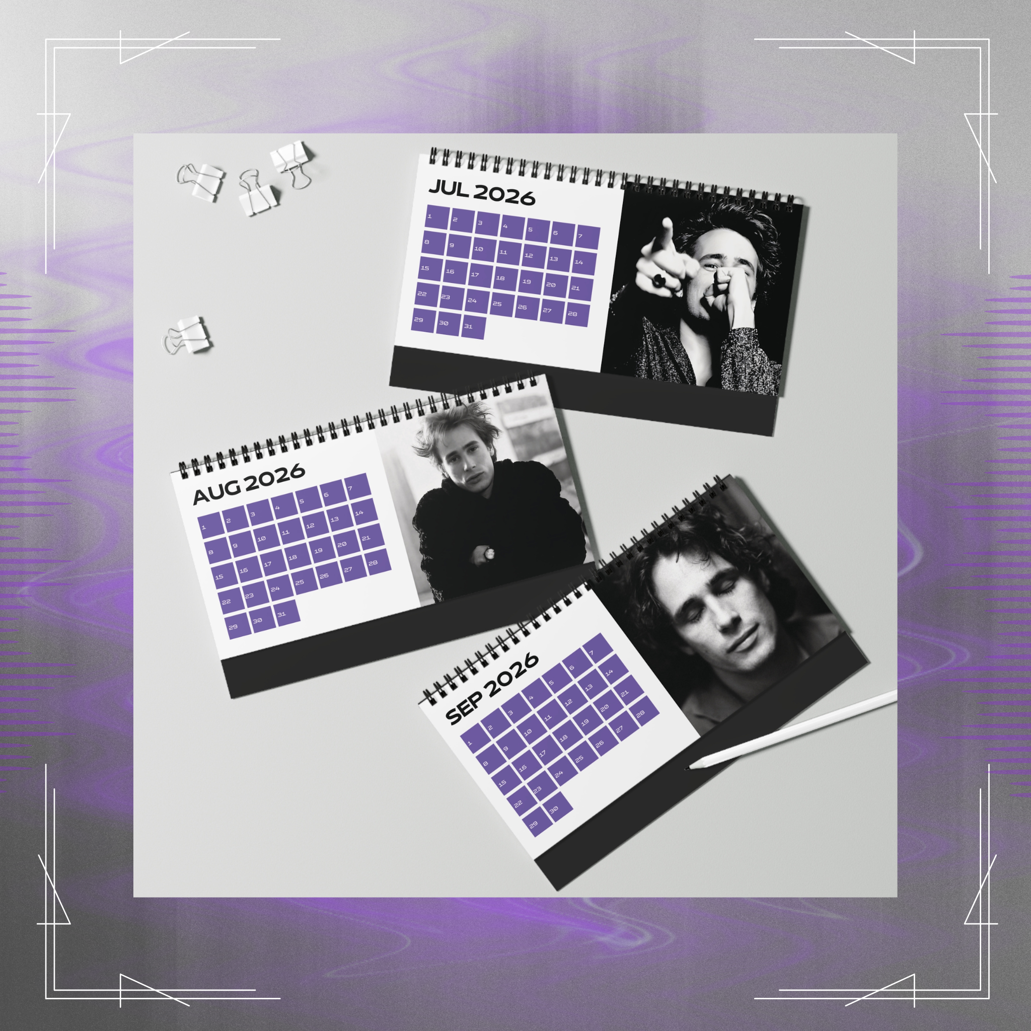 Jeff Buckley 2026 Desk Calendar – Limited Vintage Tribute product thumbnail image Jeff Buckley 2026 Desk Calendar – Limited Vintage Tribute product thumbnail image