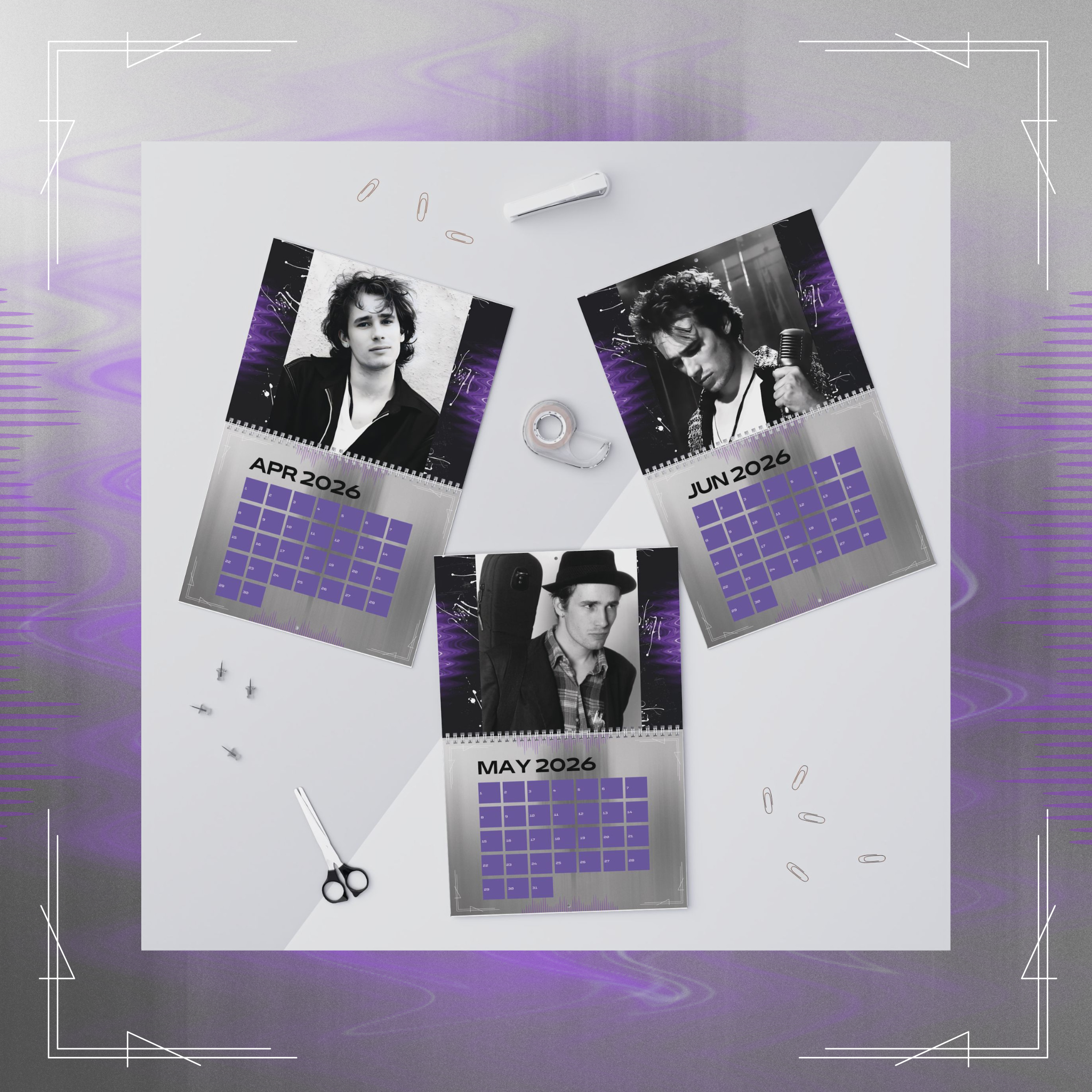Jeff Buckley Vintage 2026 Wall Calendar Limited Edition  product thumbnail image