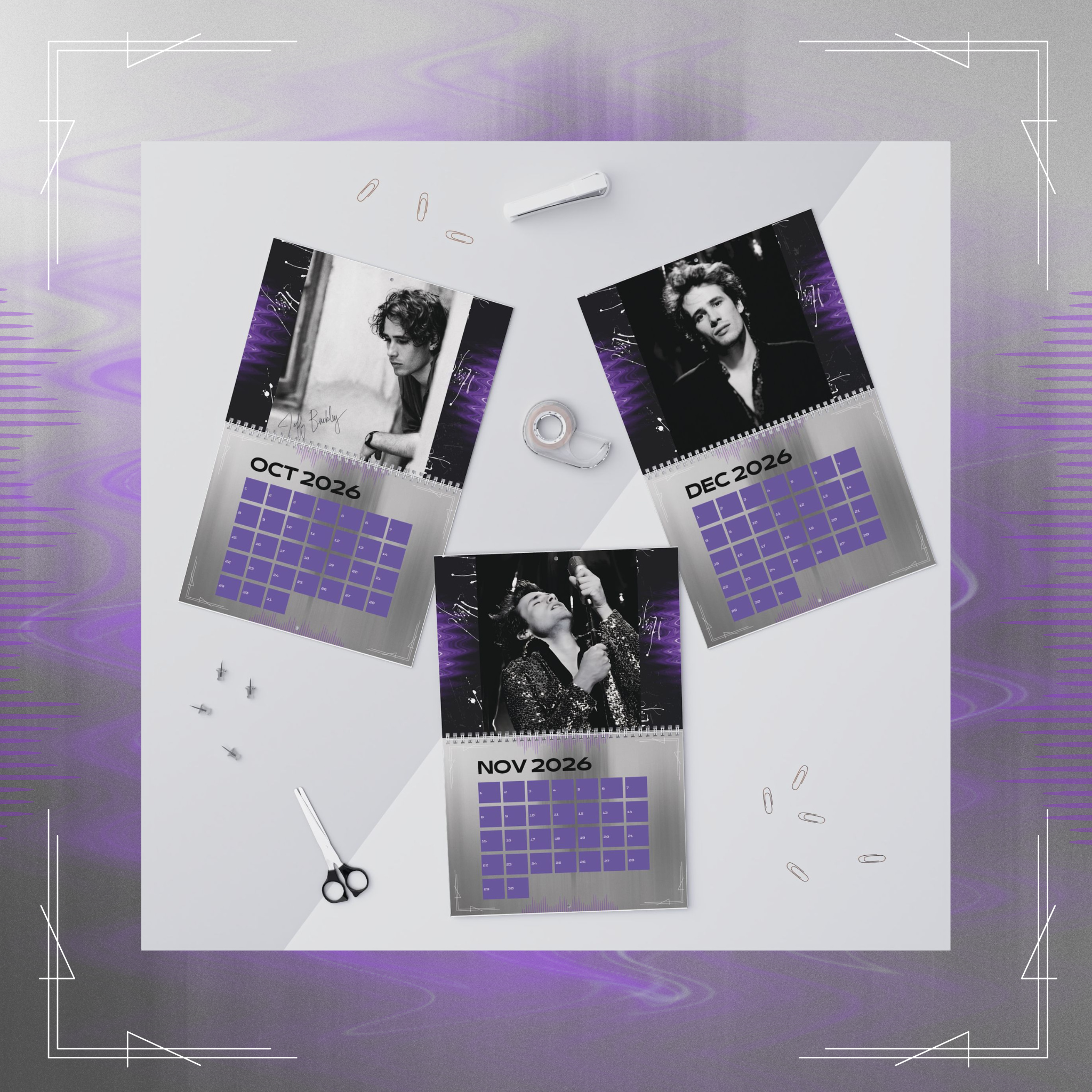 Jeff Buckley Vintage 2026 Wall Calendar Limited Edition  product thumbnail image