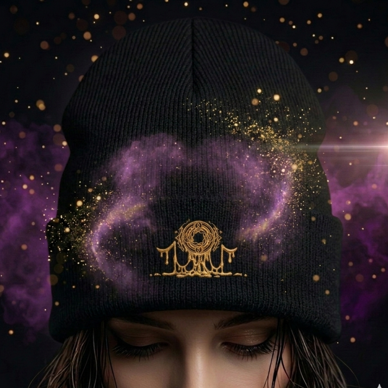 "The Void Collection" Embroidery Beanie — Cuffed Knit Hat