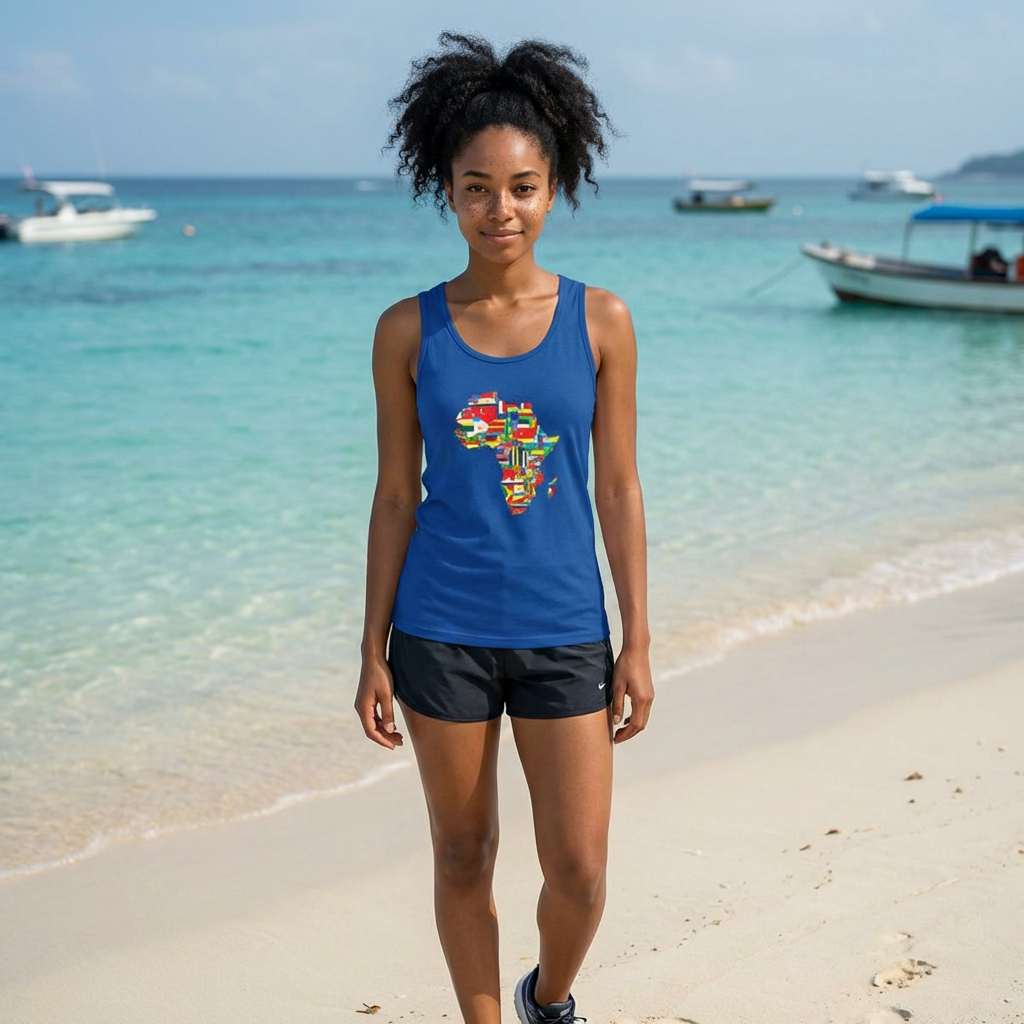 Africa Map Flag Tank — Pan-African Pride Graphic Tank Top product thumbnail image