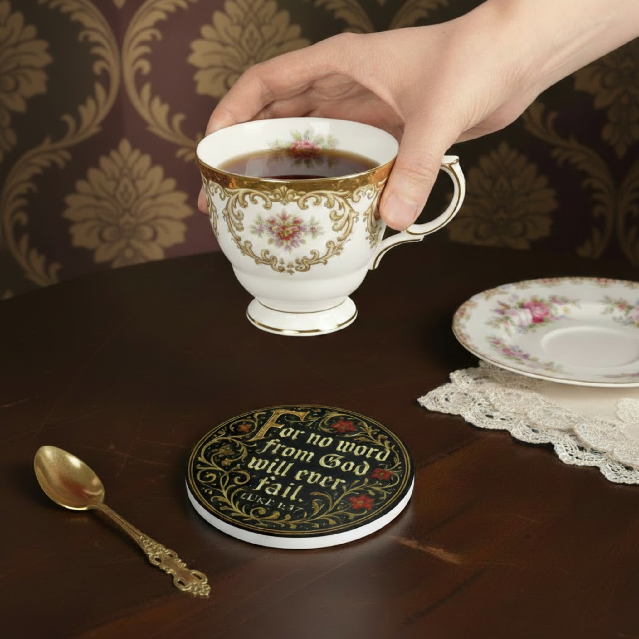 Bible Verse Ceramic Coaster product thumbnail image Bible Verse Ceramic Coaster product thumbnail image