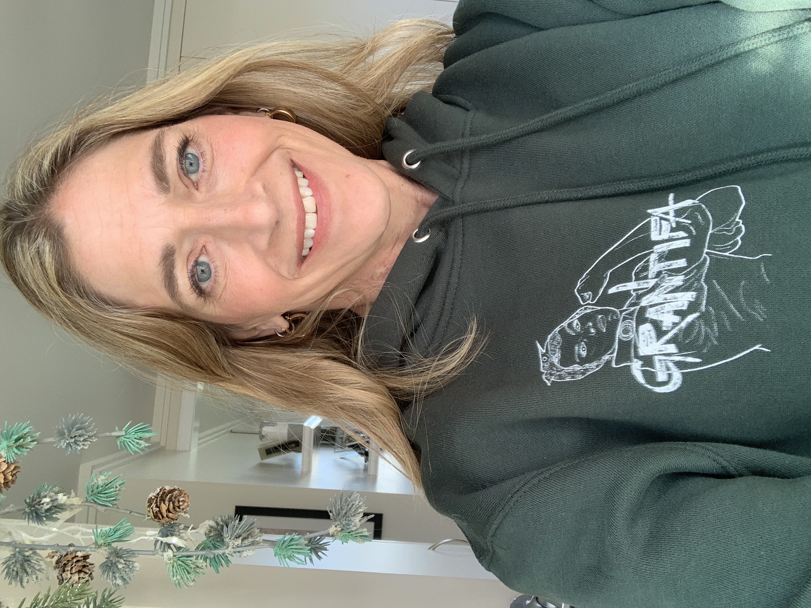 Three-Panel Fleece Hoodie