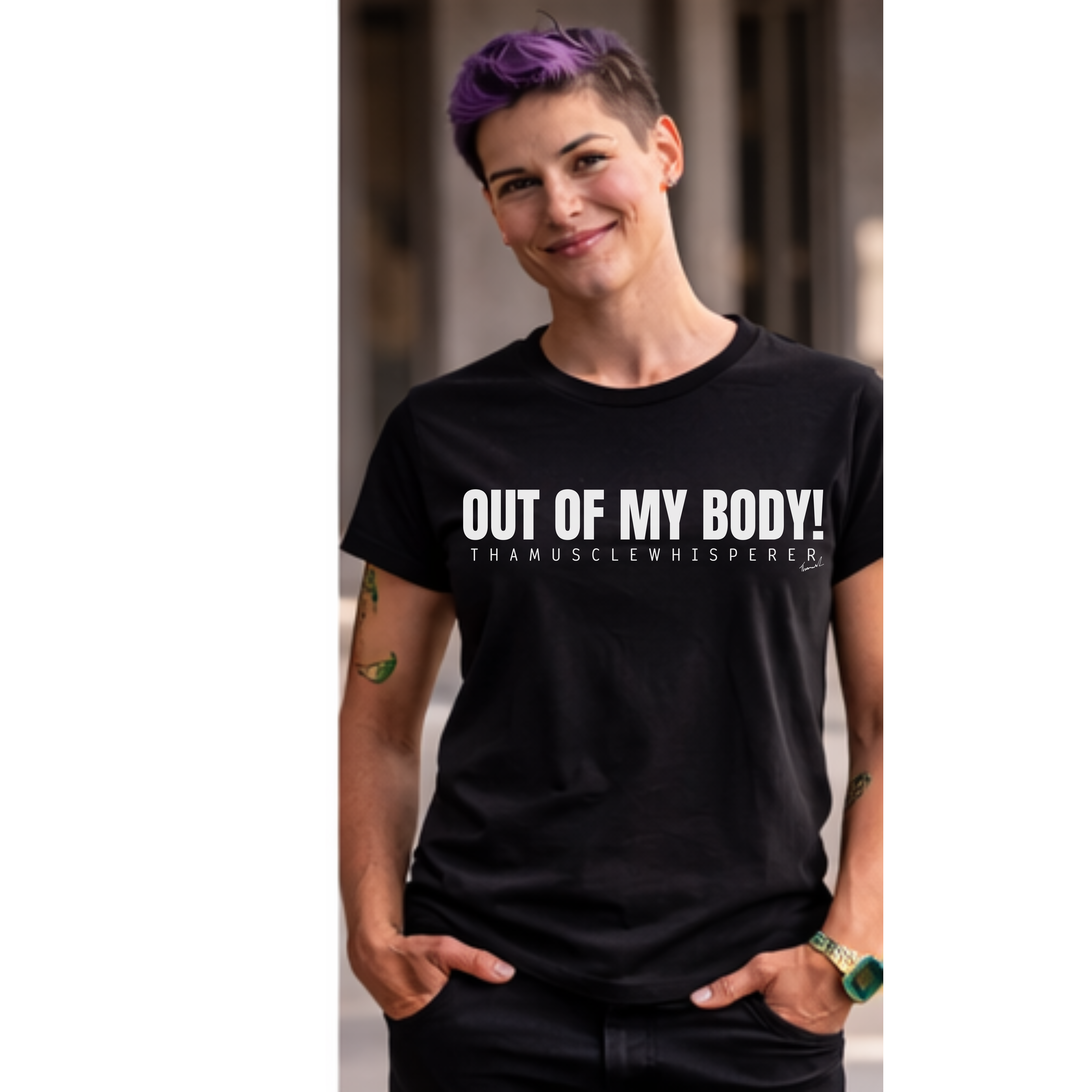 Jackie's Signature Phrase – Out Of My Body™ Next Level T-Shirt