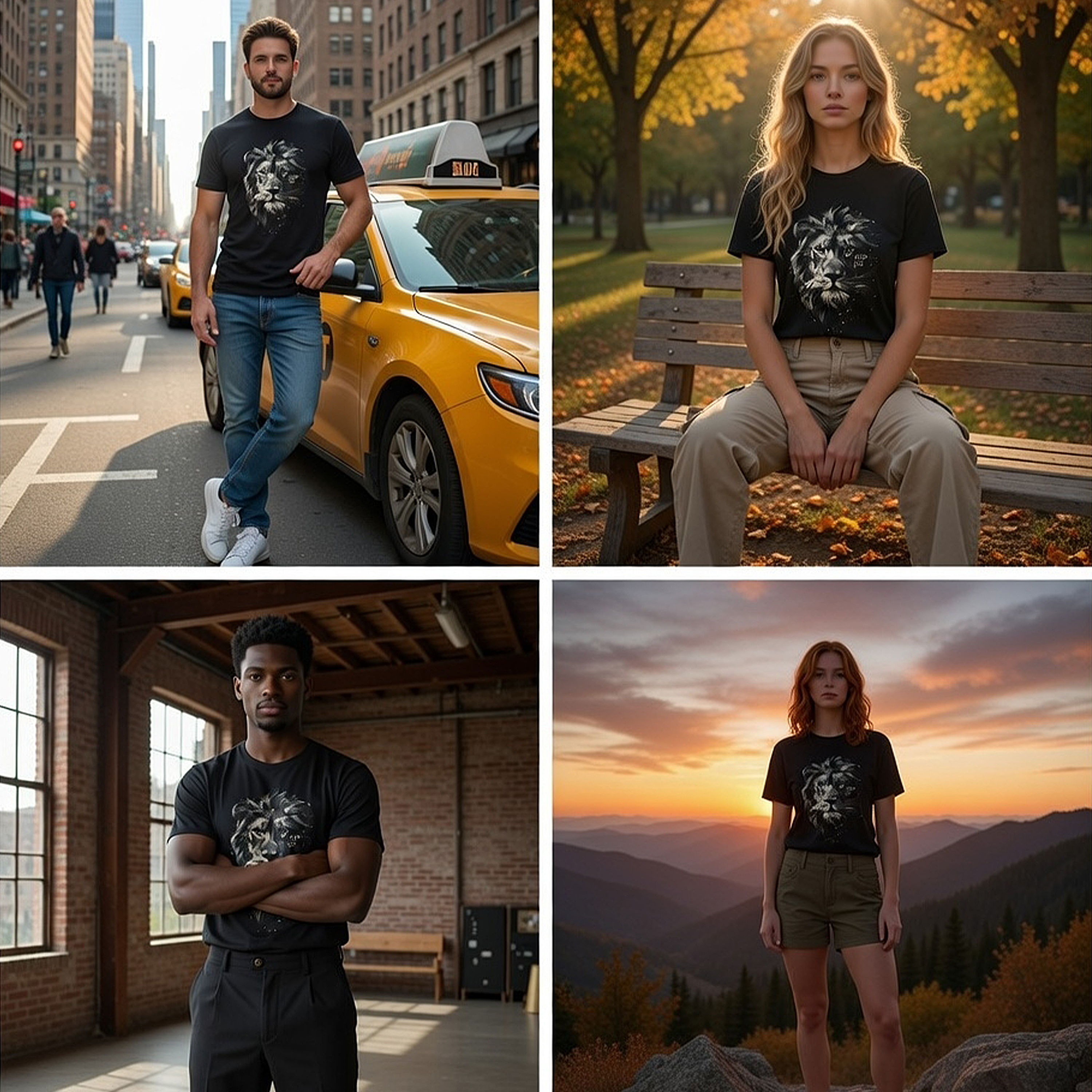 Lion Portrait T-Shirt — Majestic Lion Face Graphic Tee product thumbnail image Lion Portrait T-Shirt — Majestic Lion Face Graphic Tee product thumbnail image