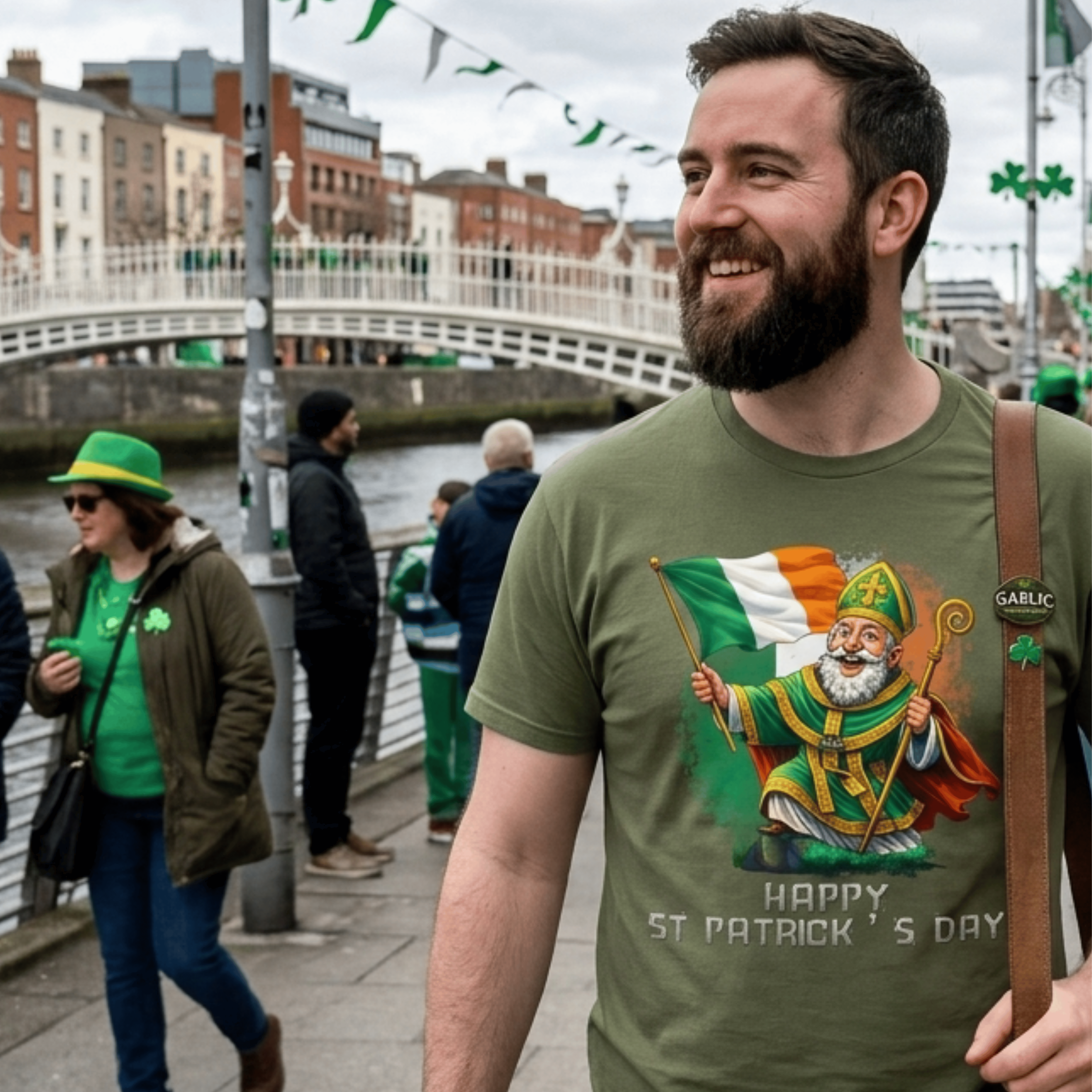 St. Patrick's Day Irish Flag Tee — Lucky Saint Patrick Graphic T-Shirt product thumbnail image