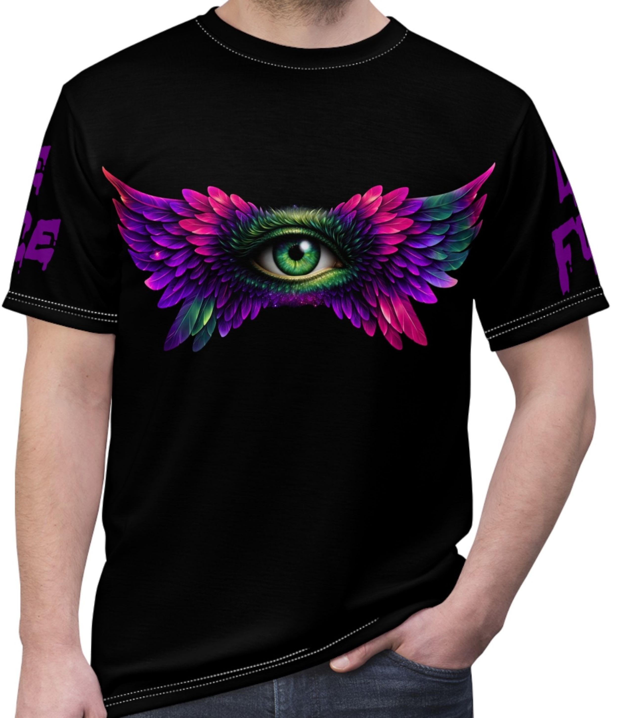 All-Seeing Winged Eye Tee | Protection Graphic | LIFE FORCE Edition product thumbnail image