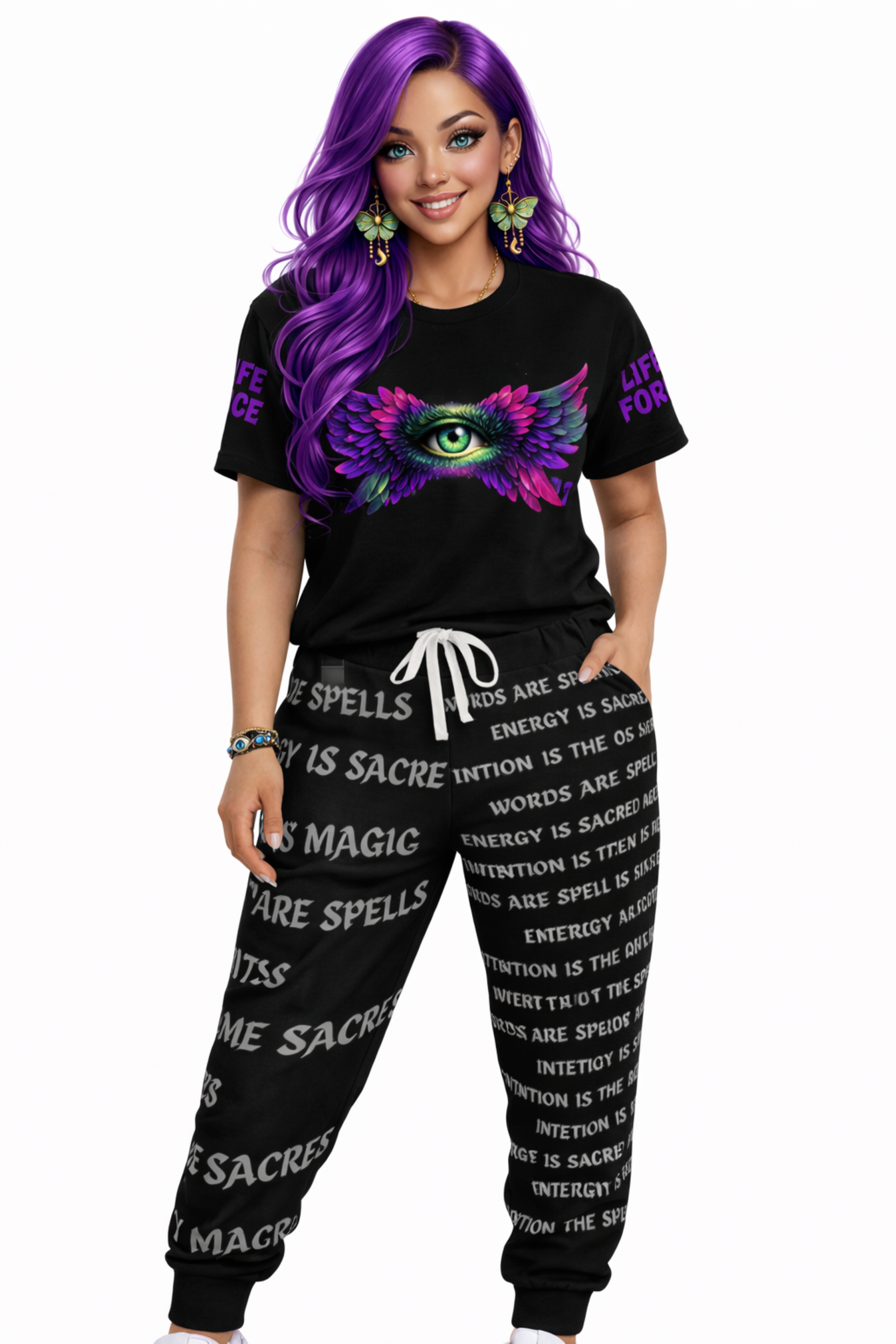 All-Seeing Winged Eye Tee | Protection Graphic | LIFE FORCE Edition product thumbnail image All-Seeing Winged Eye Tee | Protection Graphic | LIFE FORCE Edition product thumbnail image