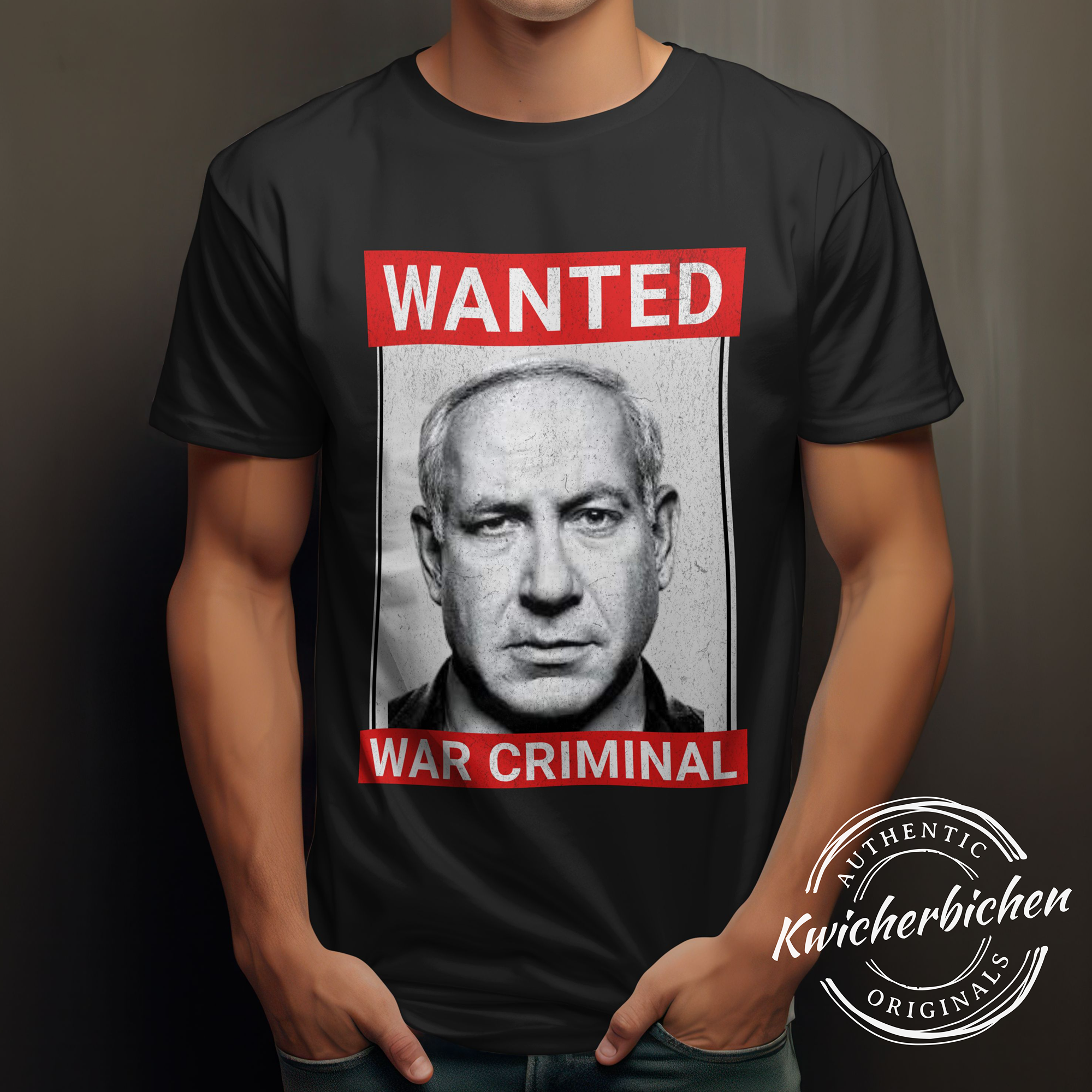 Netanyahu Parody Wanted Poster Unisex Jersey Short Sleeve t-shirt  product thumbnail image