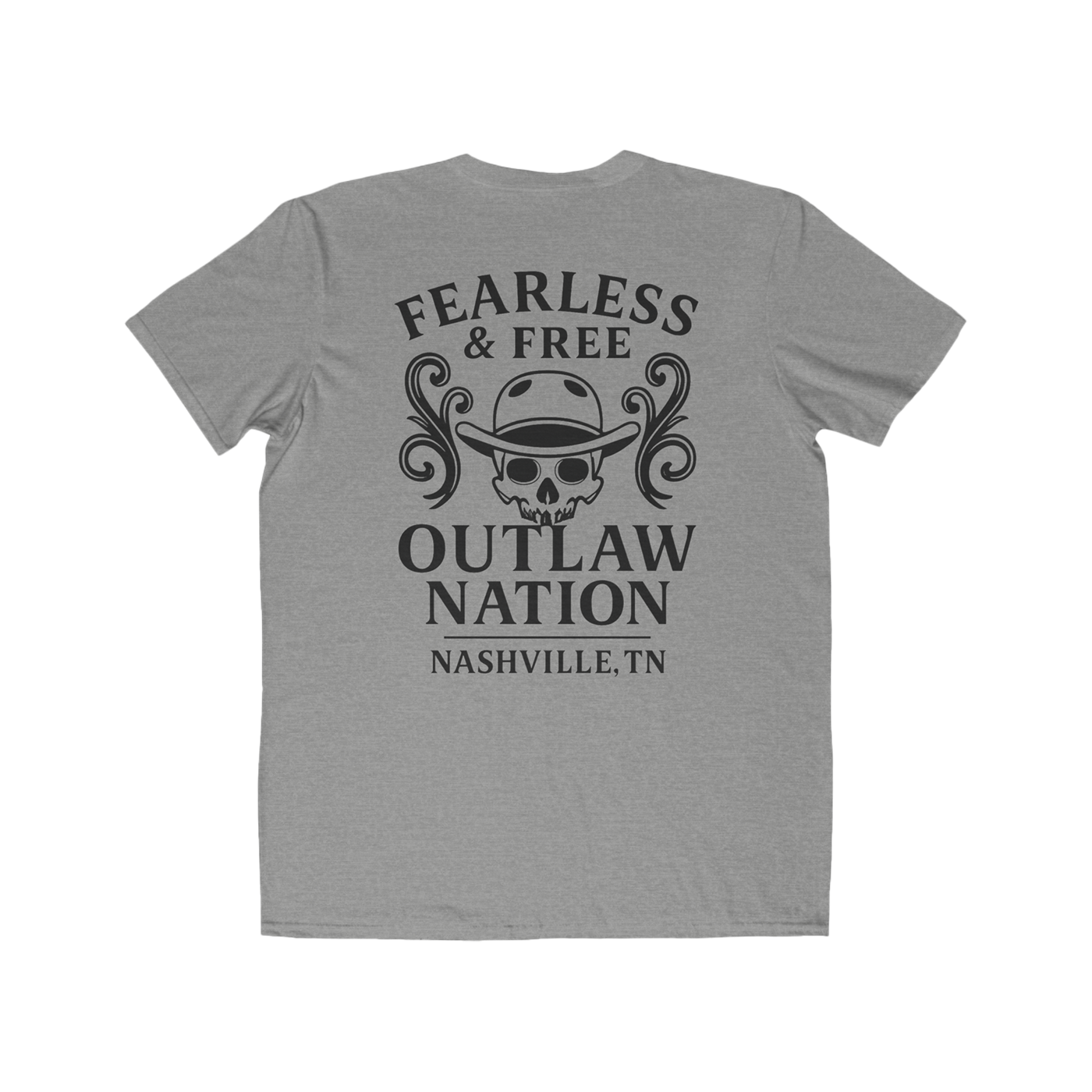 MENS- FEARLESS &amp; FREE Outlaw Nation Skull Tee — Fearless &amp; Free Nashville Graphic T-Shirt