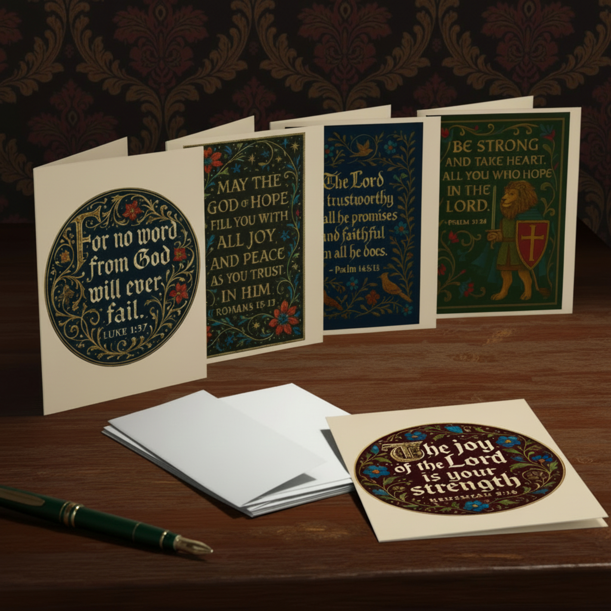 Illuminated Manuscript Inspired Greeting Cards (5-Pack) product thumbnail image