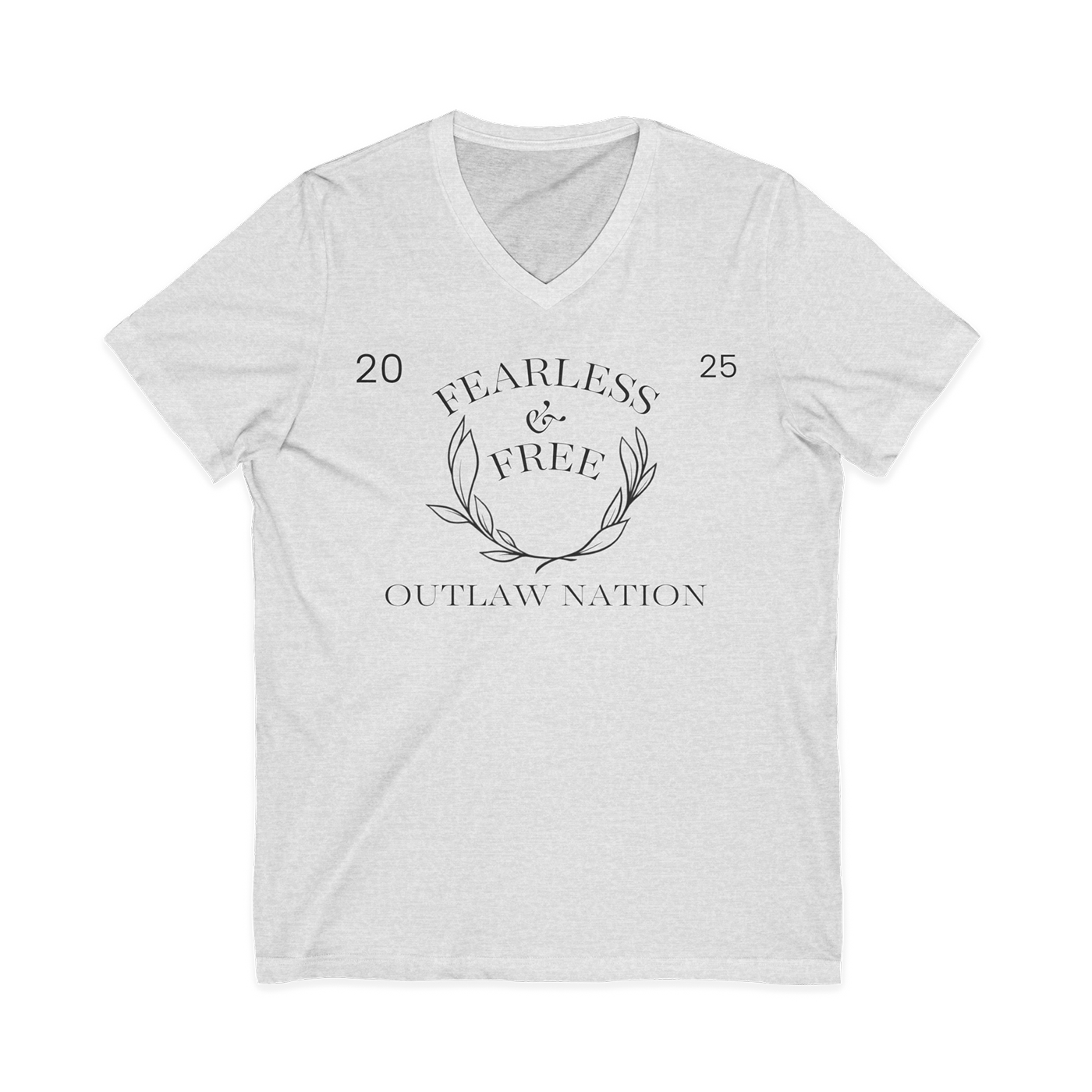 WOMENS-Fearless & Free V-Neck Tee — Outlaw Nation Graphic T-Shirt product thumbnail image WOMENS-Fearless & Free V-Neck Tee — Outlaw Nation Graphic T-Shirt product thumbnail image