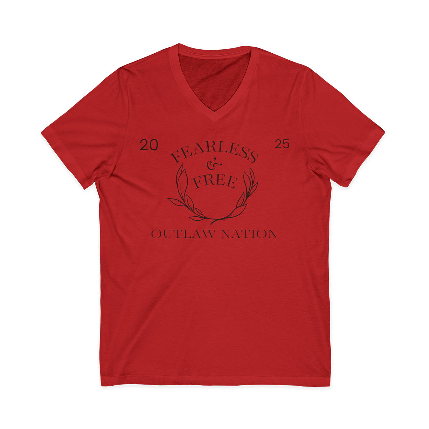 WOMENS-Fearless & Free V-Neck Tee — Outlaw Nation Graphic T-Shirt product thumbnail image WOMENS-Fearless & Free V-Neck Tee — Outlaw Nation Graphic T-Shirt product thumbnail image