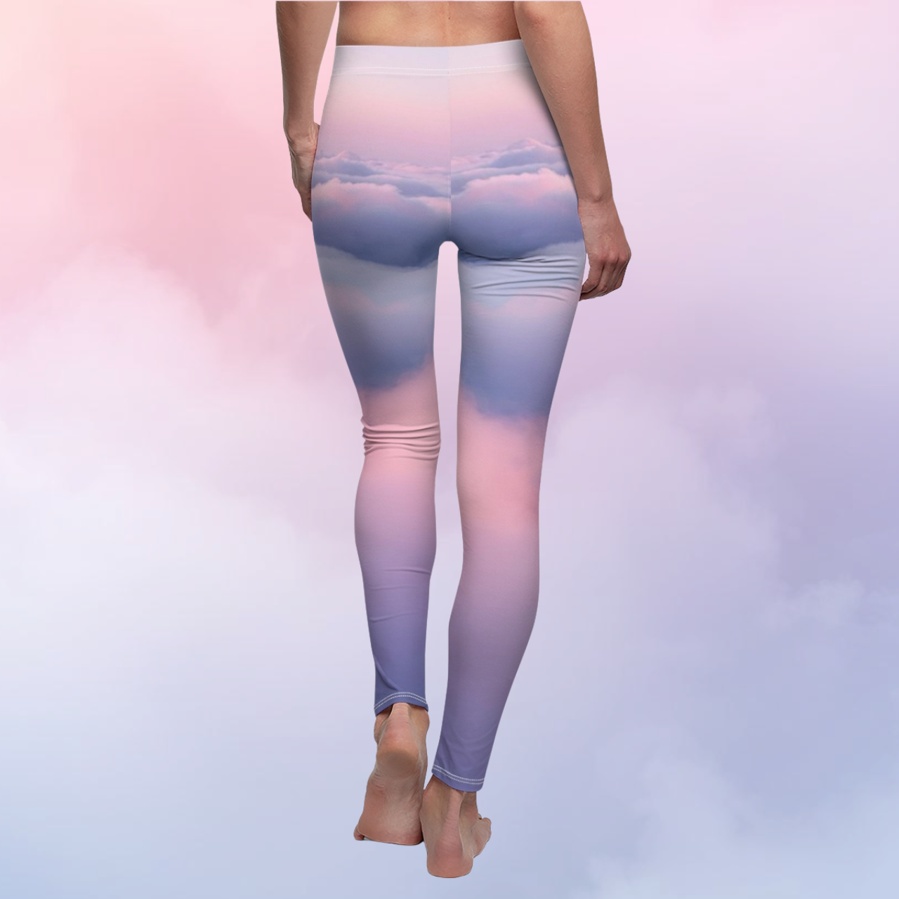 Pastel Cloud Print Leggings — Women's Casual All-Over-Print product thumbnail image Pastel Cloud Print Leggings — Women's Casual All-Over-Print product thumbnail image