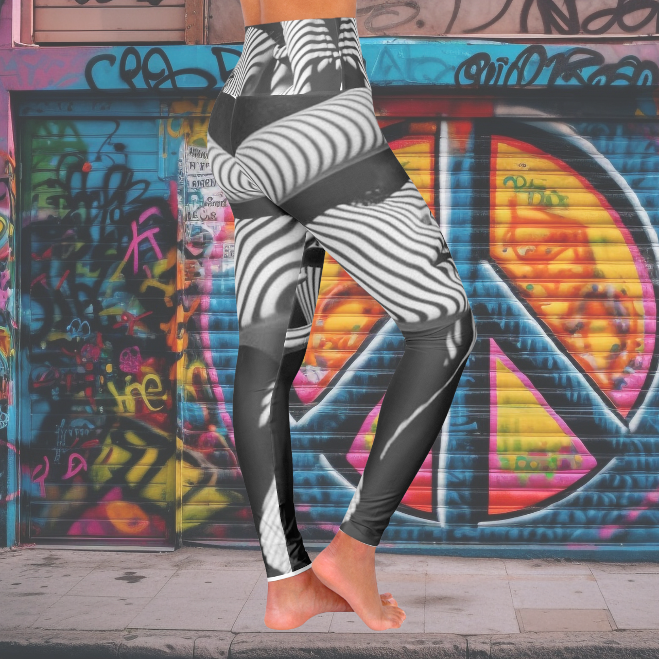 Chrome Pulse — Abstract Leggings product thumbnail image Chrome Pulse — Abstract Leggings product thumbnail image