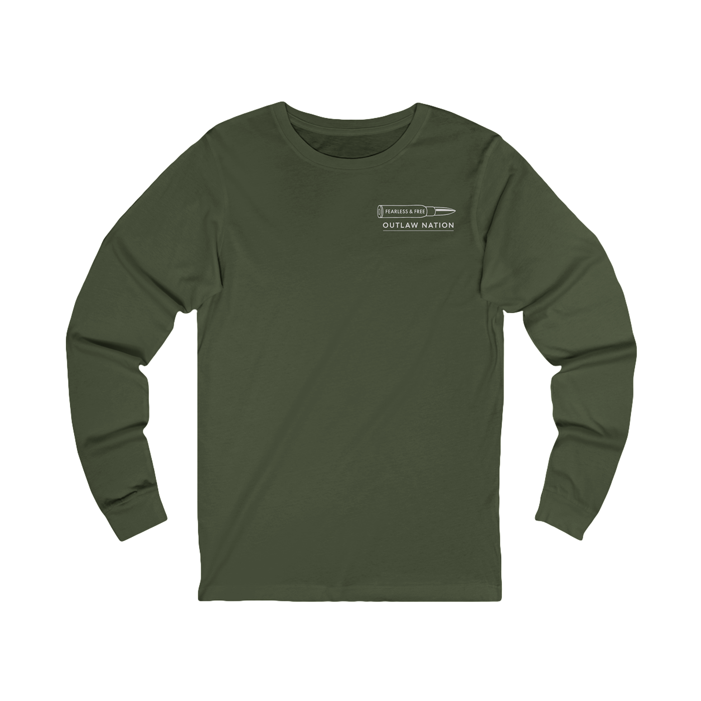 MENS--Fearless and Free Outlaw Nation Long Sleeve Tee —IT'S An OUTLAW LIFESTYLE product thumbnail image