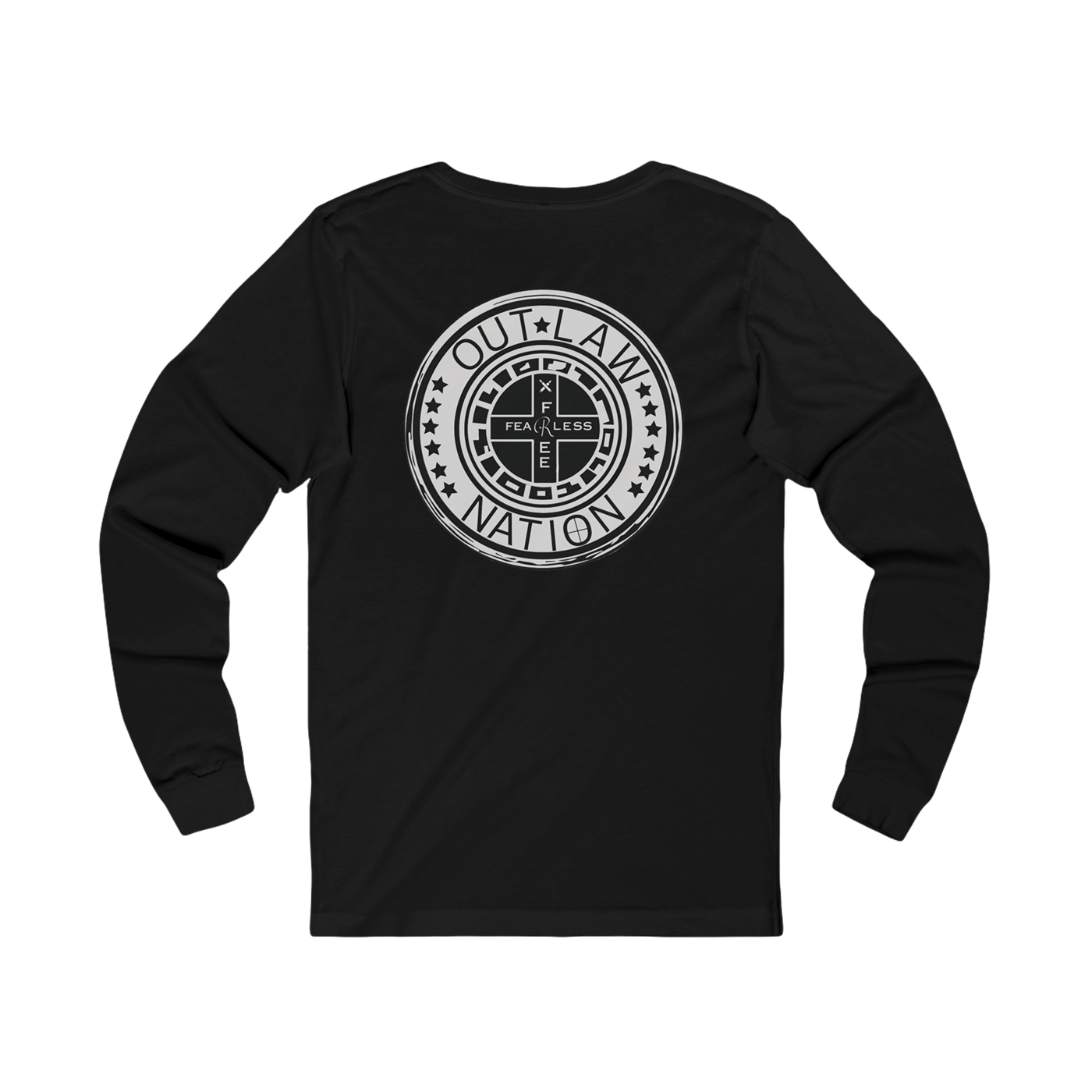 MENS--Fearless and Free Outlaw Nation Long Sleeve Tee —IT'S An OUTLAW LIFESTYLE
