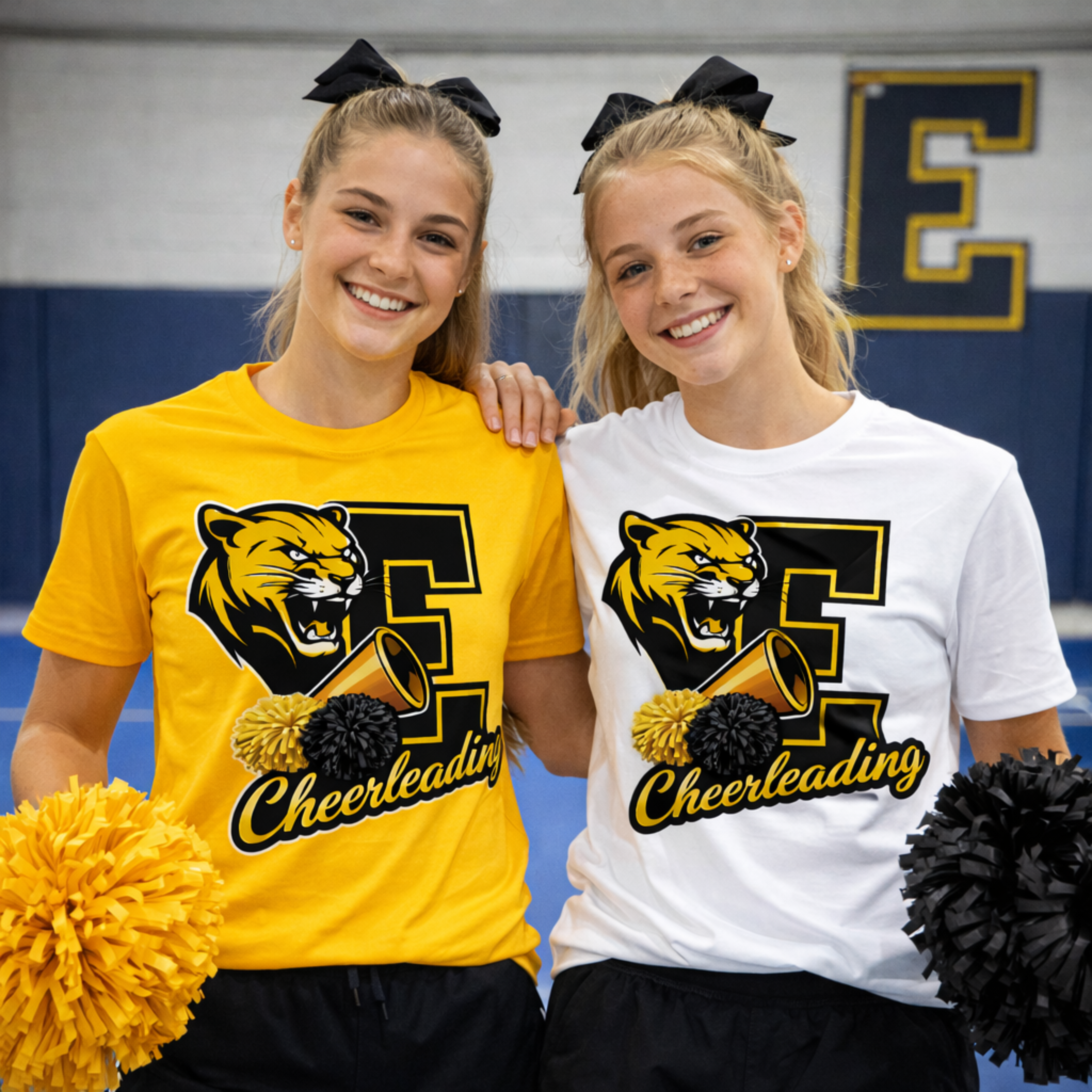 Cheerleading Cougar E Letter T-Shirt — Cougar Cheer Team Tee product thumbnail image Cheerleading Cougar E Letter T-Shirt — Cougar Cheer Team Tee product thumbnail image