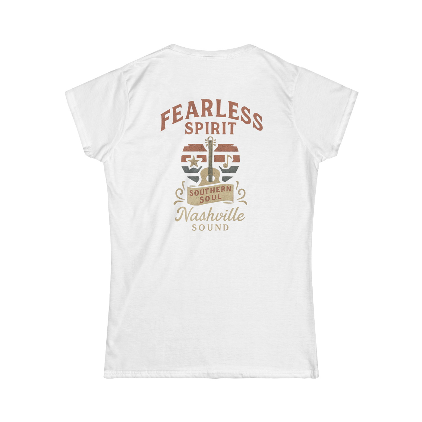 Fearless Spirit Nashville Guitar Tee — Southern Soul Women’s Shirt product thumbnail image Fearless Spirit Nashville Guitar Tee — Southern Soul Women’s Shirt product thumbnail image