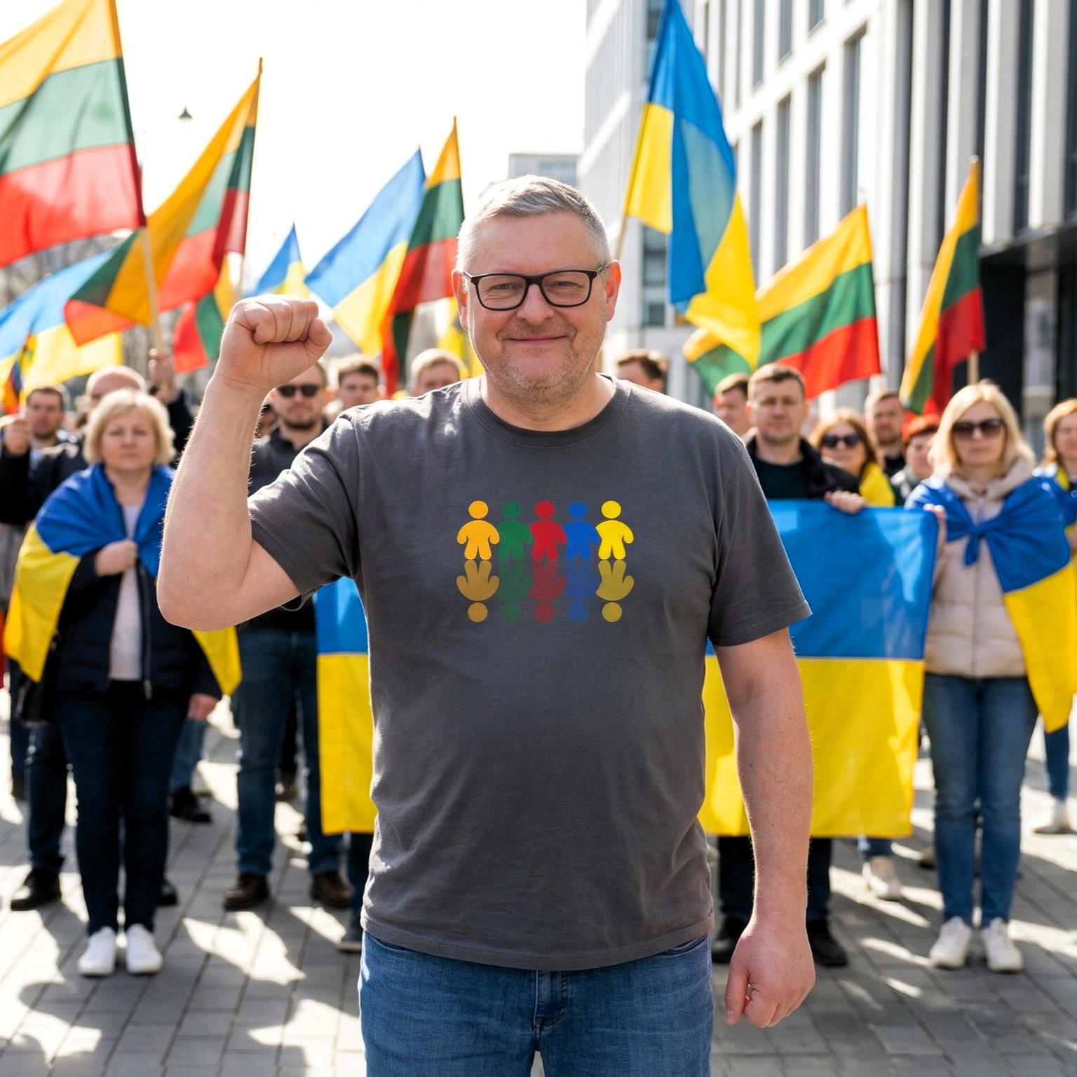 Lithuania stands with Ukraine t-shirts