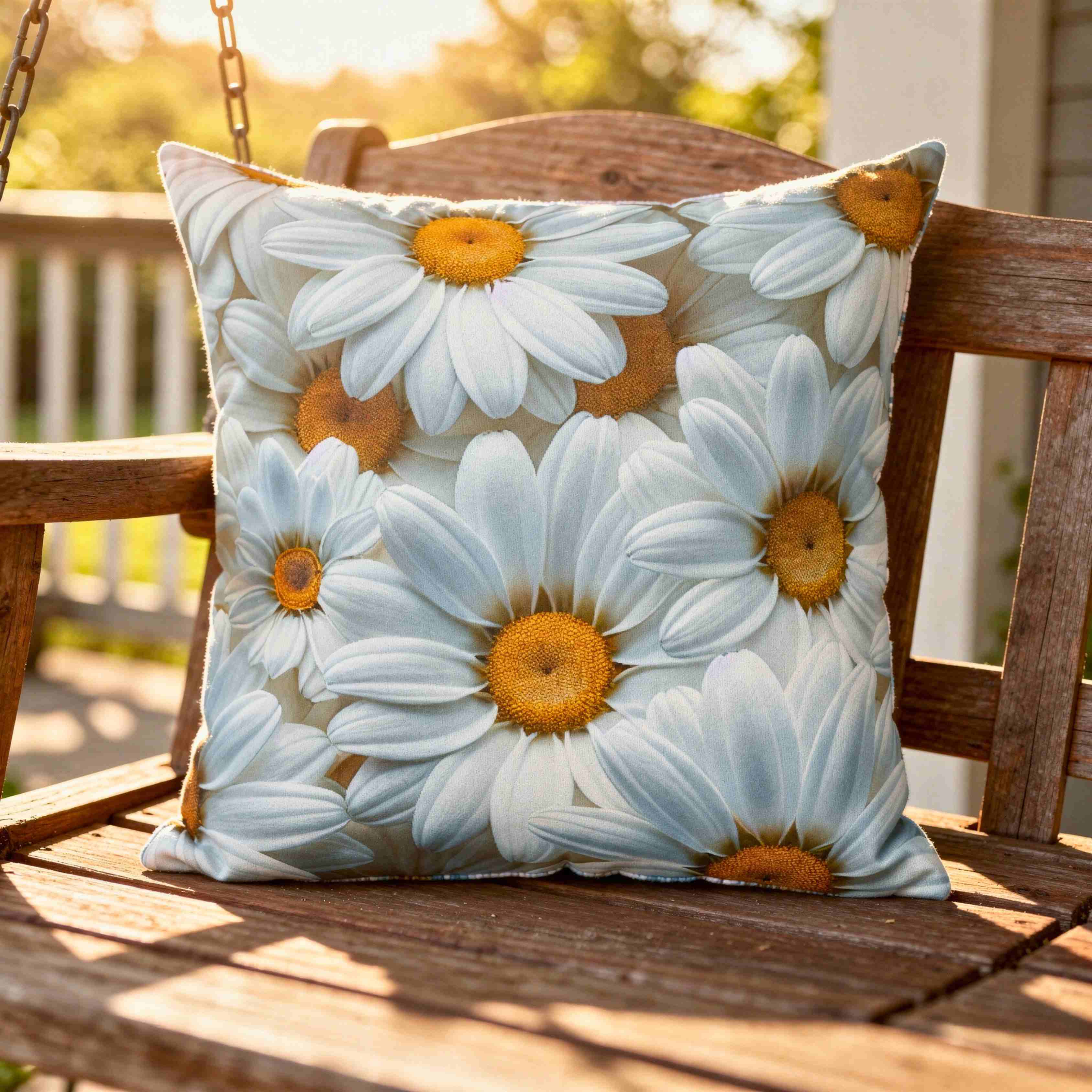 Daisy Pillow |  Daisies Pillow Covers | Couch Cushion Washable Pillow Case | Spring Decor product thumbnail image