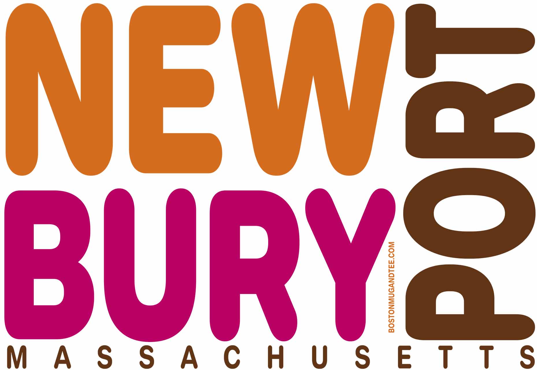 Newburyport MA 15oz Ceramic Mug - Bold Hometown Design - FREE SHIPPING. product thumbnail image