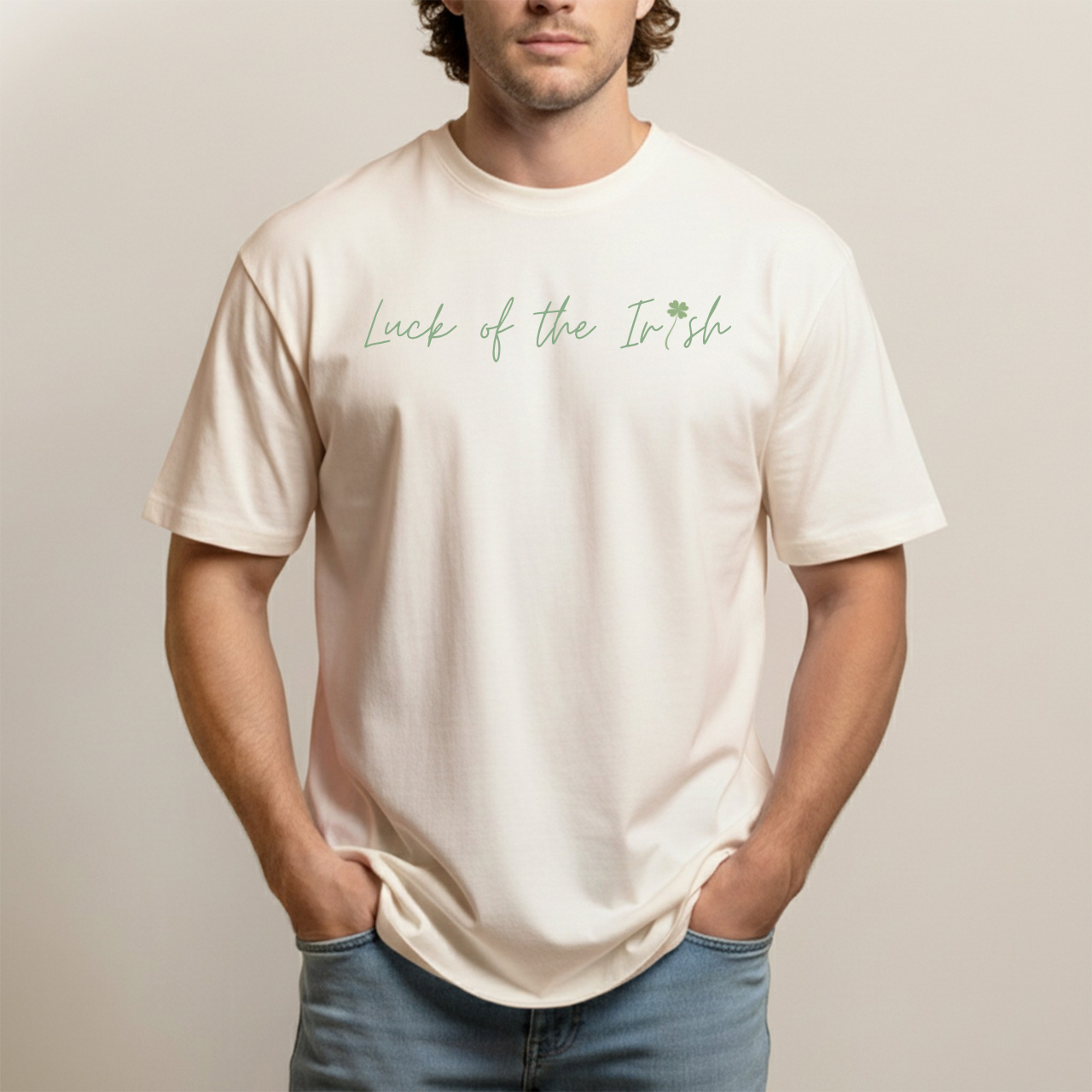 Luck of the Irish T-Shirt Minimal St. Patrick’s Day Tee product thumbnail image Luck of the Irish T-Shirt Minimal St. Patrick’s Day Tee product thumbnail image