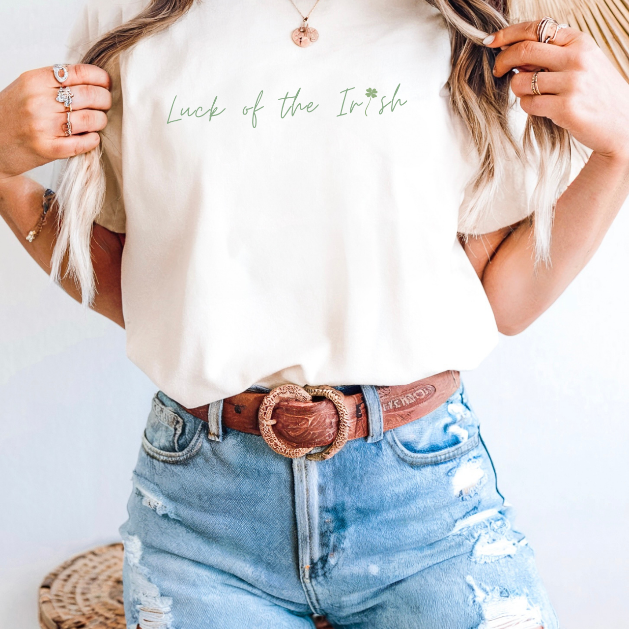 Luck of the Irish T-Shirt Minimal St. Patrick’s Day Tee product thumbnail image Luck of the Irish T-Shirt Minimal St. Patrick’s Day Tee product thumbnail image