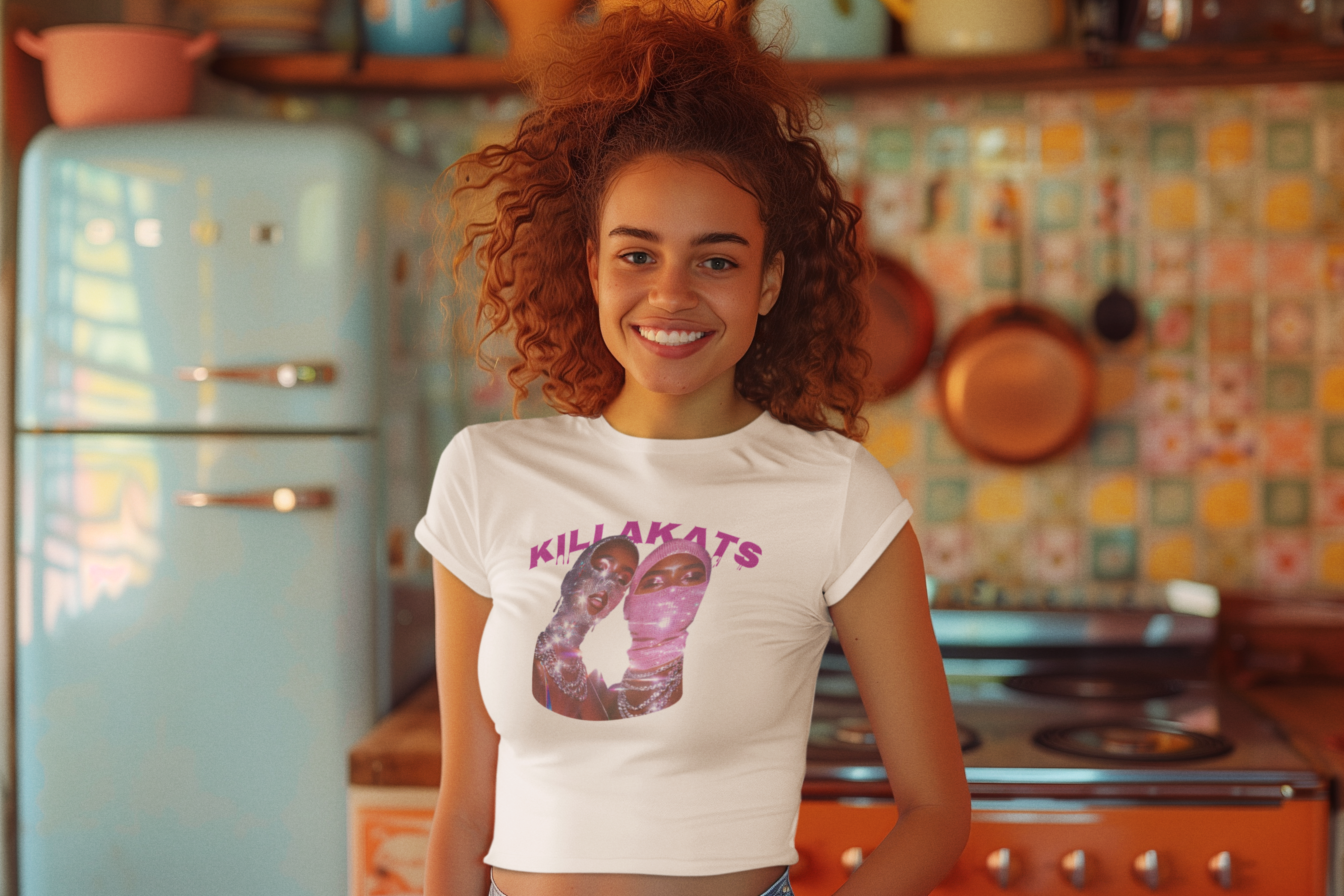 Women's KillaKats Baby Tee — Graphic Women's Crop T-Shirt product thumbnail image Women's KillaKats Baby Tee — Graphic Women's Crop T-Shirt product thumbnail image