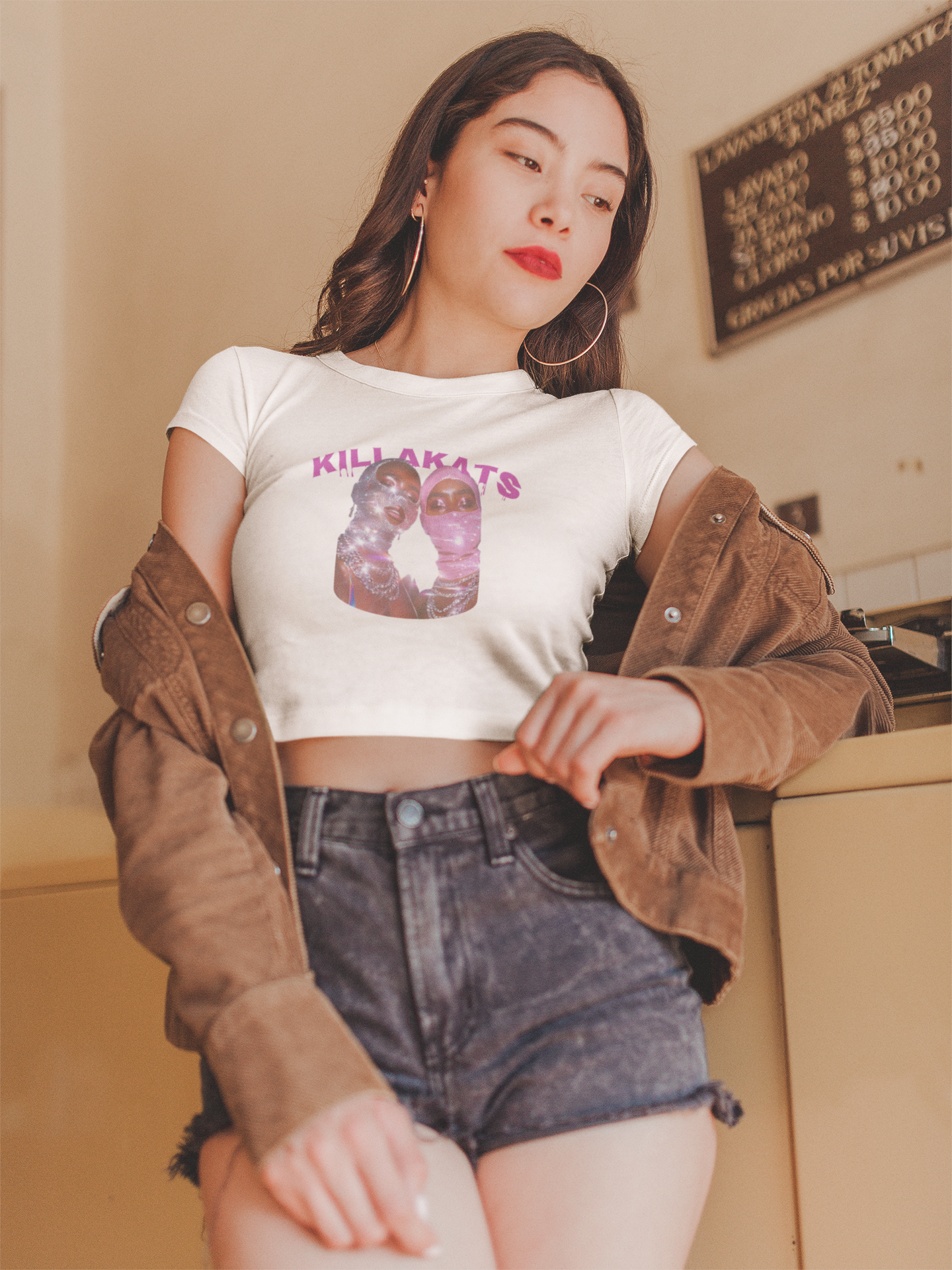Women's KillaKats Baby Tee — Graphic Women's Crop T-Shirt product thumbnail image Women's KillaKats Baby Tee — Graphic Women's Crop T-Shirt product thumbnail image