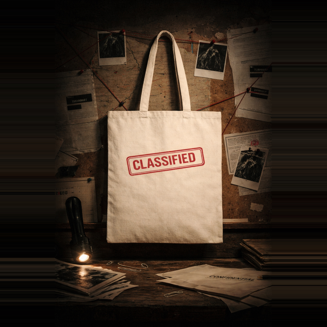 CLASSIFIED Canvas Tote Bag product thumbnail image CLASSIFIED Canvas Tote Bag product thumbnail image