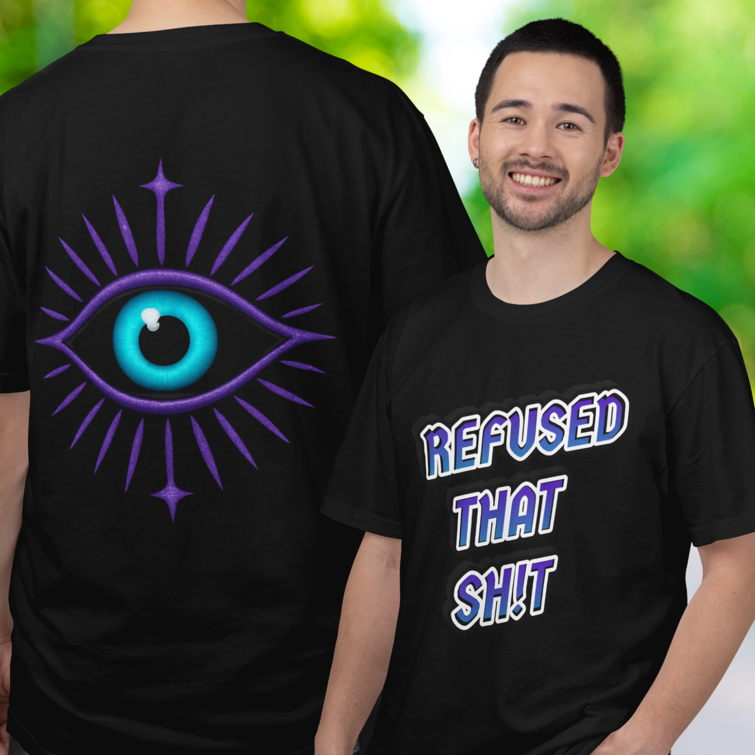 Mystic Eye T-Shirt — Refused That Sh!t | All-Seeing Eye Back | Protection + Calm Strength product thumbnail image