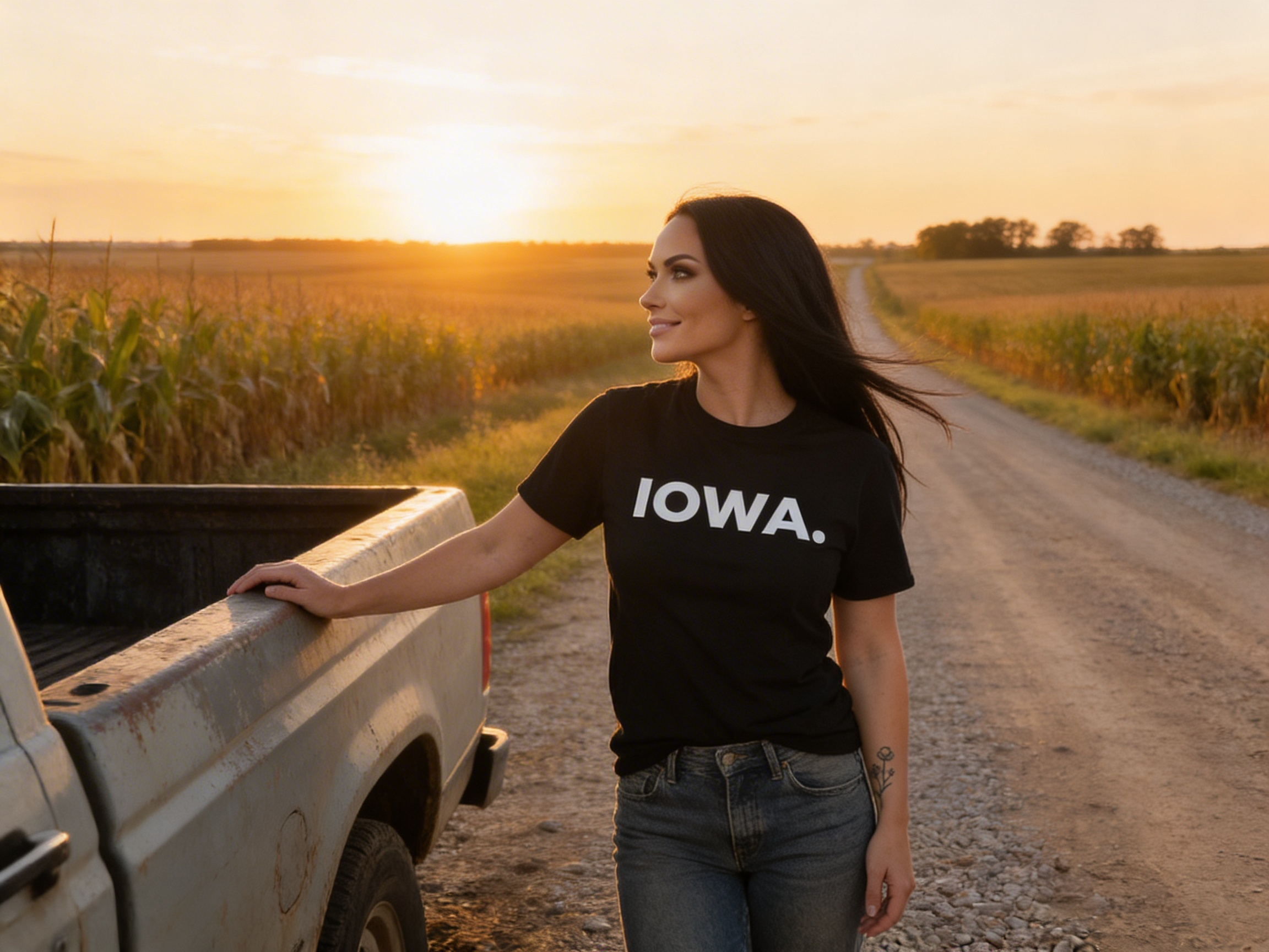 IOWA. Minimalist T-Shirt — Modern State Pride Tee | Clean Iowa Apparel | Midwest Gift product thumbnail image