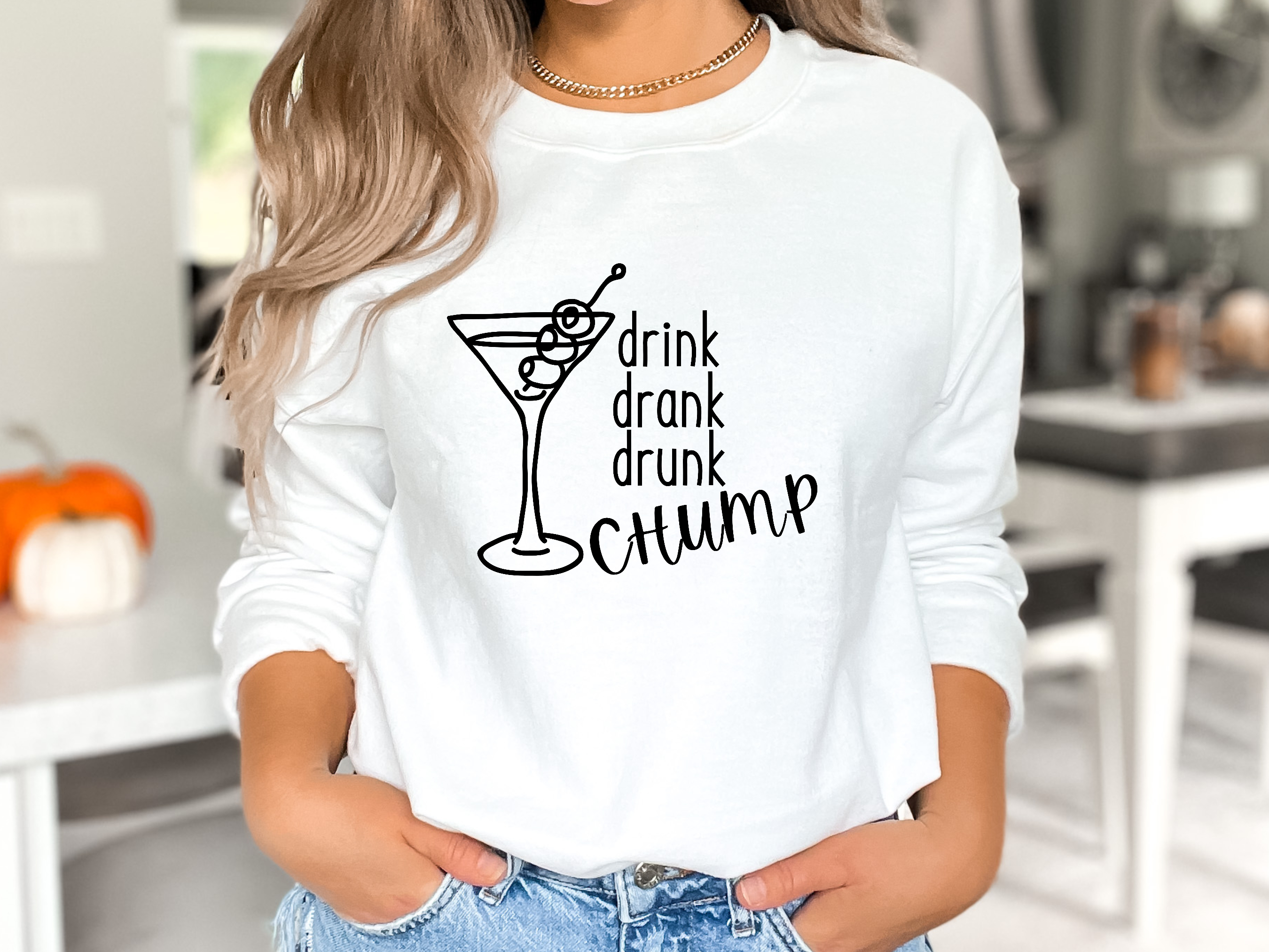 Drink Drank Drunk Chump cozy sweatshirt product thumbnail image