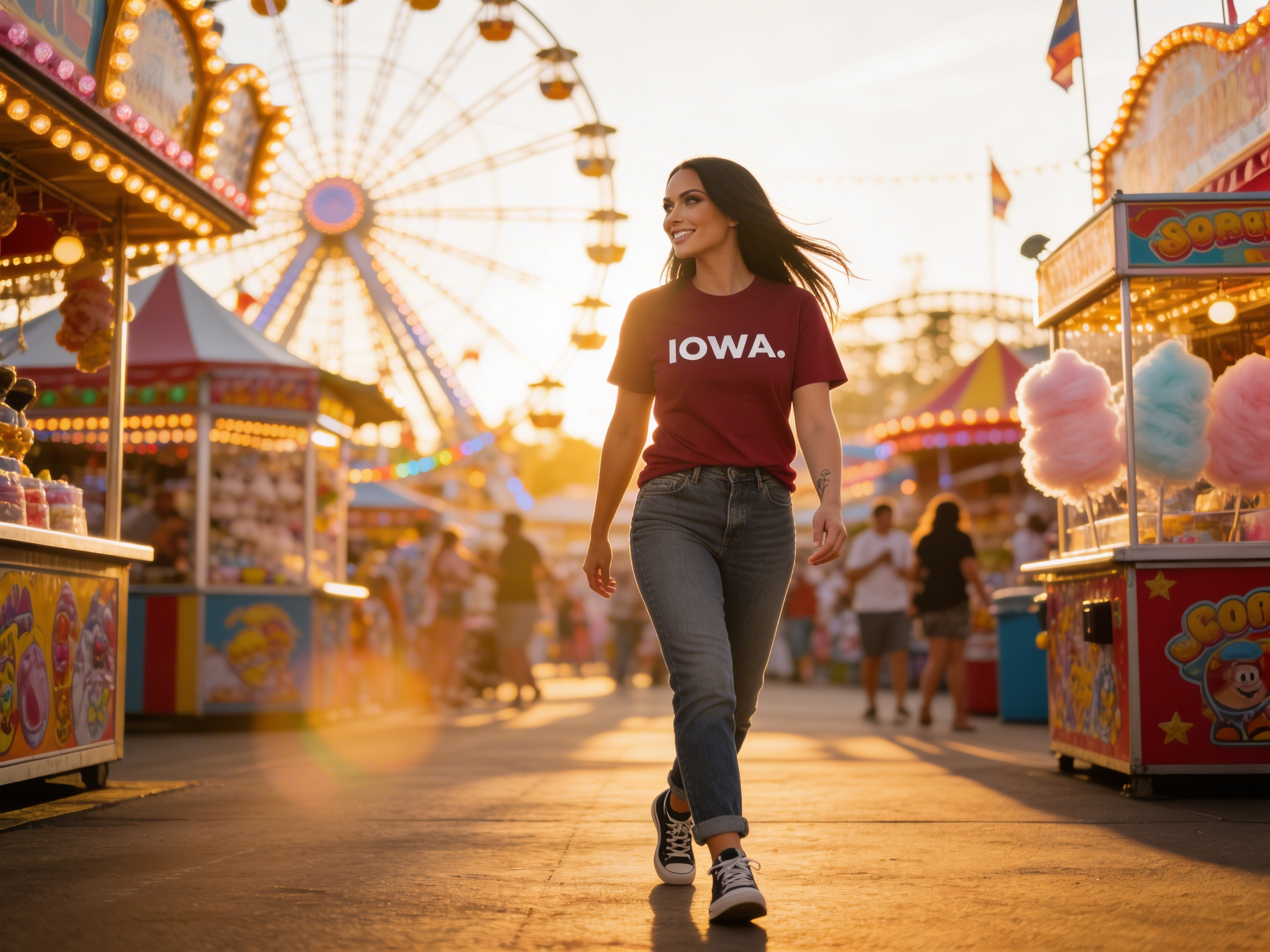 IOWA. Minimalist T-Shirt — Modern State Pride Tee | Clean Iowa Apparel | Midwest Gift product thumbnail image