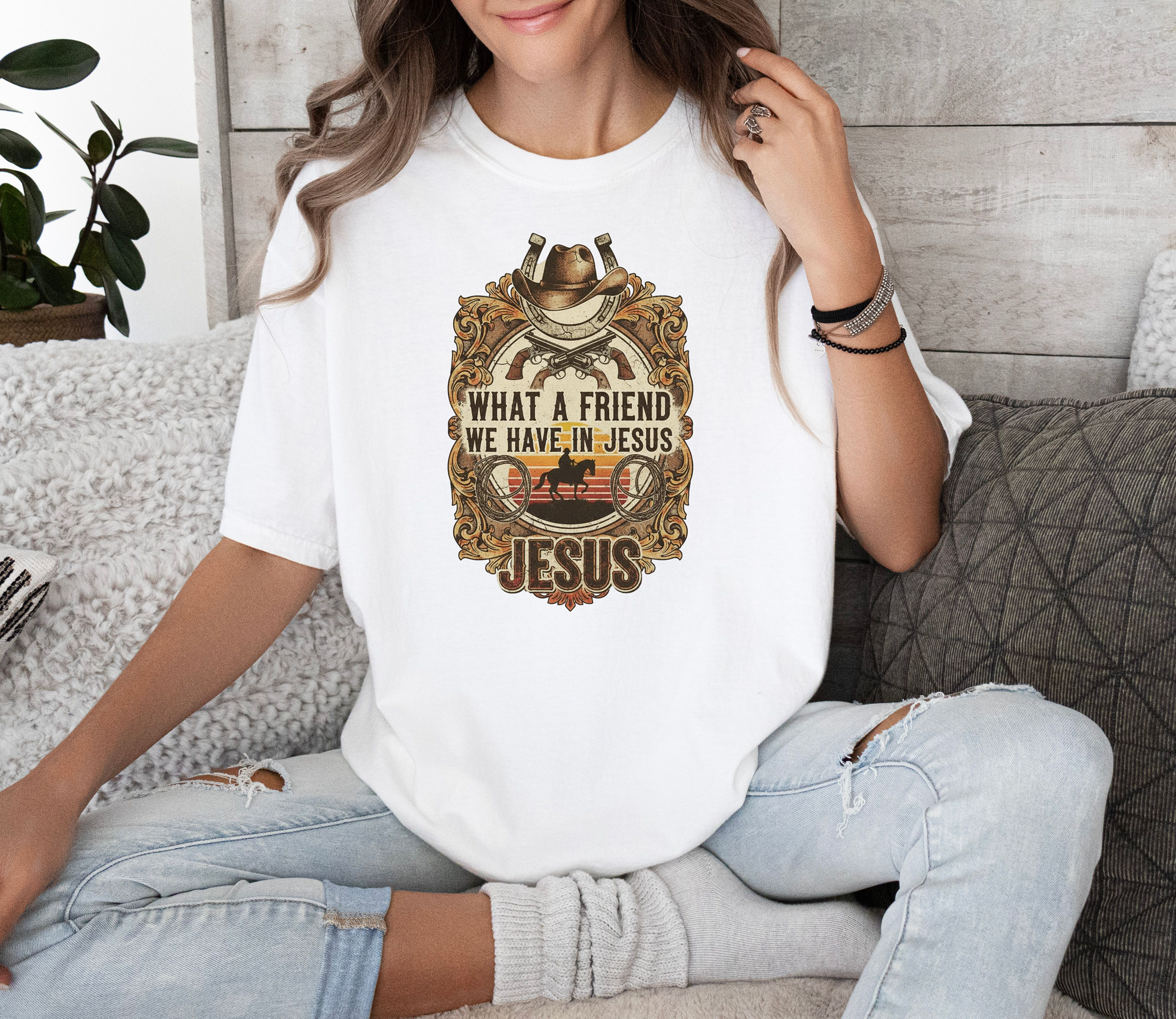 What a Friend We Have in Jesus T-Shirt — Vintage Western Christian Tee