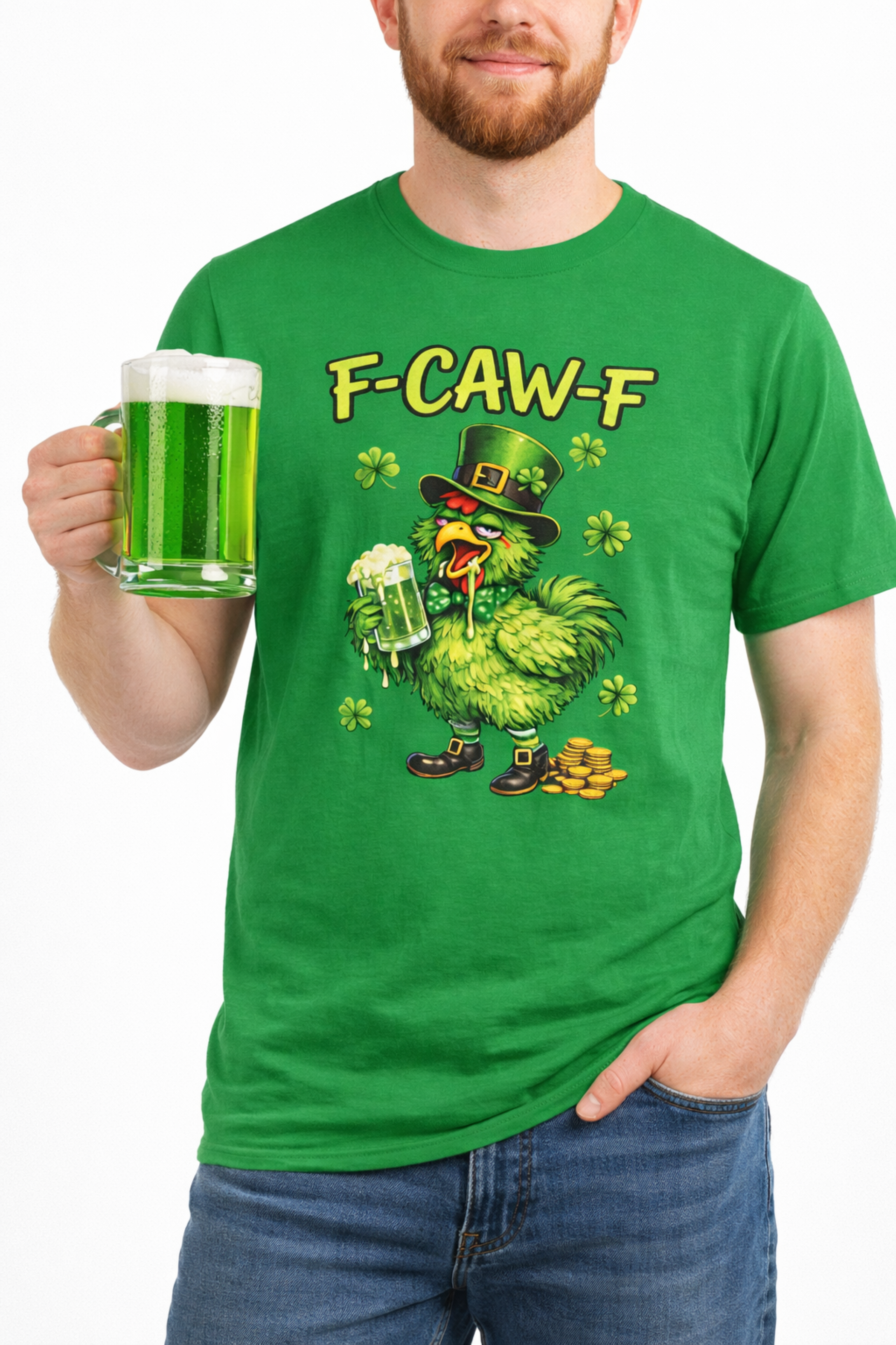 St. Patrick’s Day F-CAW-F Leprechaun Crow T-Shirt product thumbnail image St. Patrick’s Day F-CAW-F Leprechaun Crow T-Shirt product thumbnail image