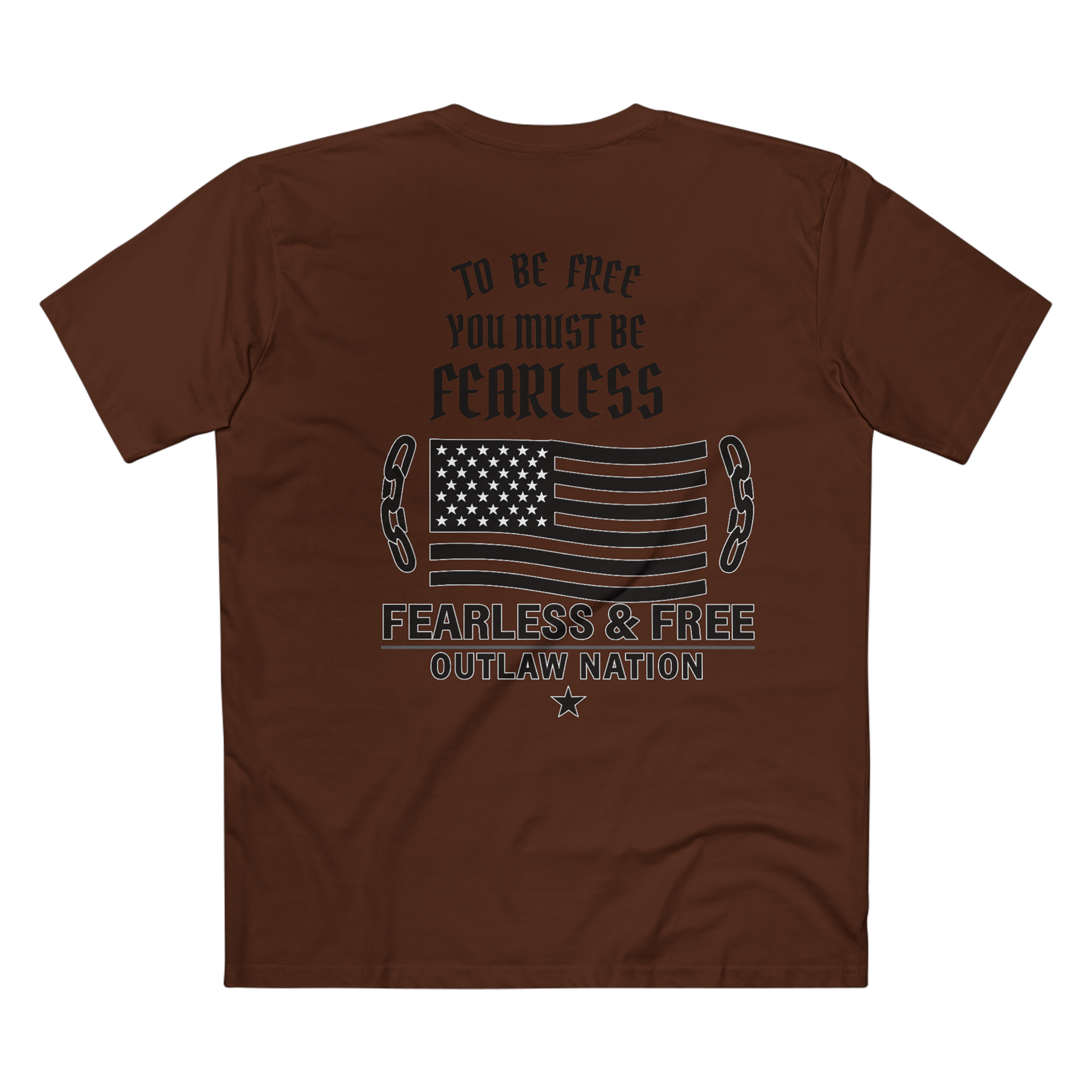 MENS-To Be Free You Must Be Fearless -Tee - Outlaw Nation Patriotic Graphic T-Shirt product thumbnail image