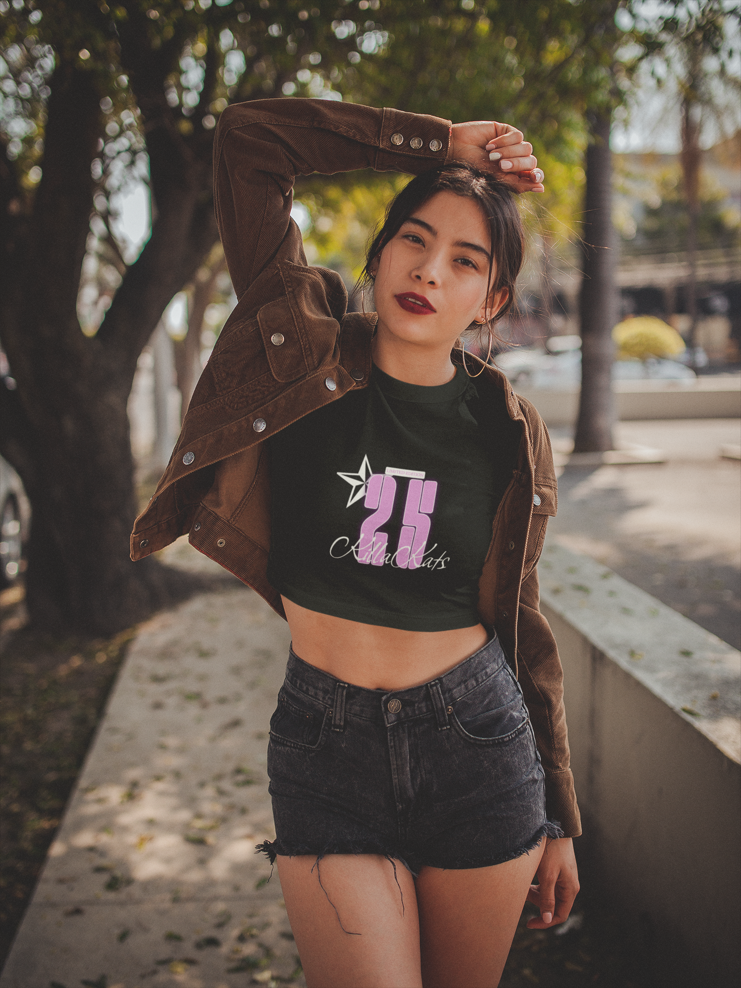 Women's KillaKats Baby Tee — Graphic Women's Crop T-Shirt product thumbnail image Women's KillaKats Baby Tee — Graphic Women's Crop T-Shirt product thumbnail image